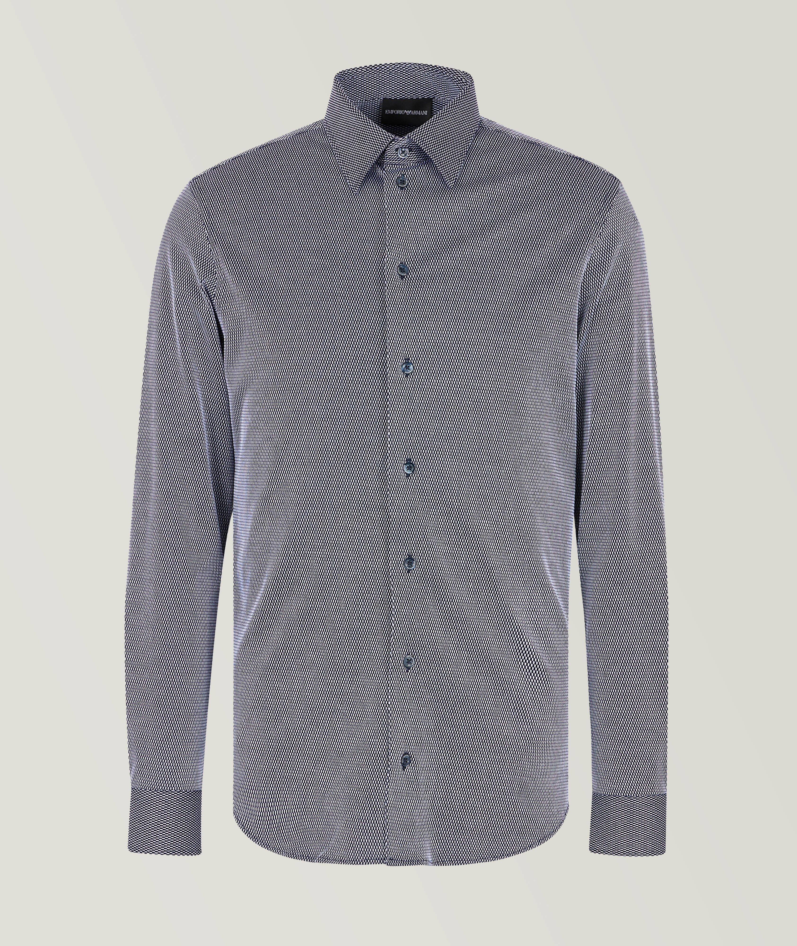 Jacquard Jersey Cotton-Blend Sport Shirt image 0