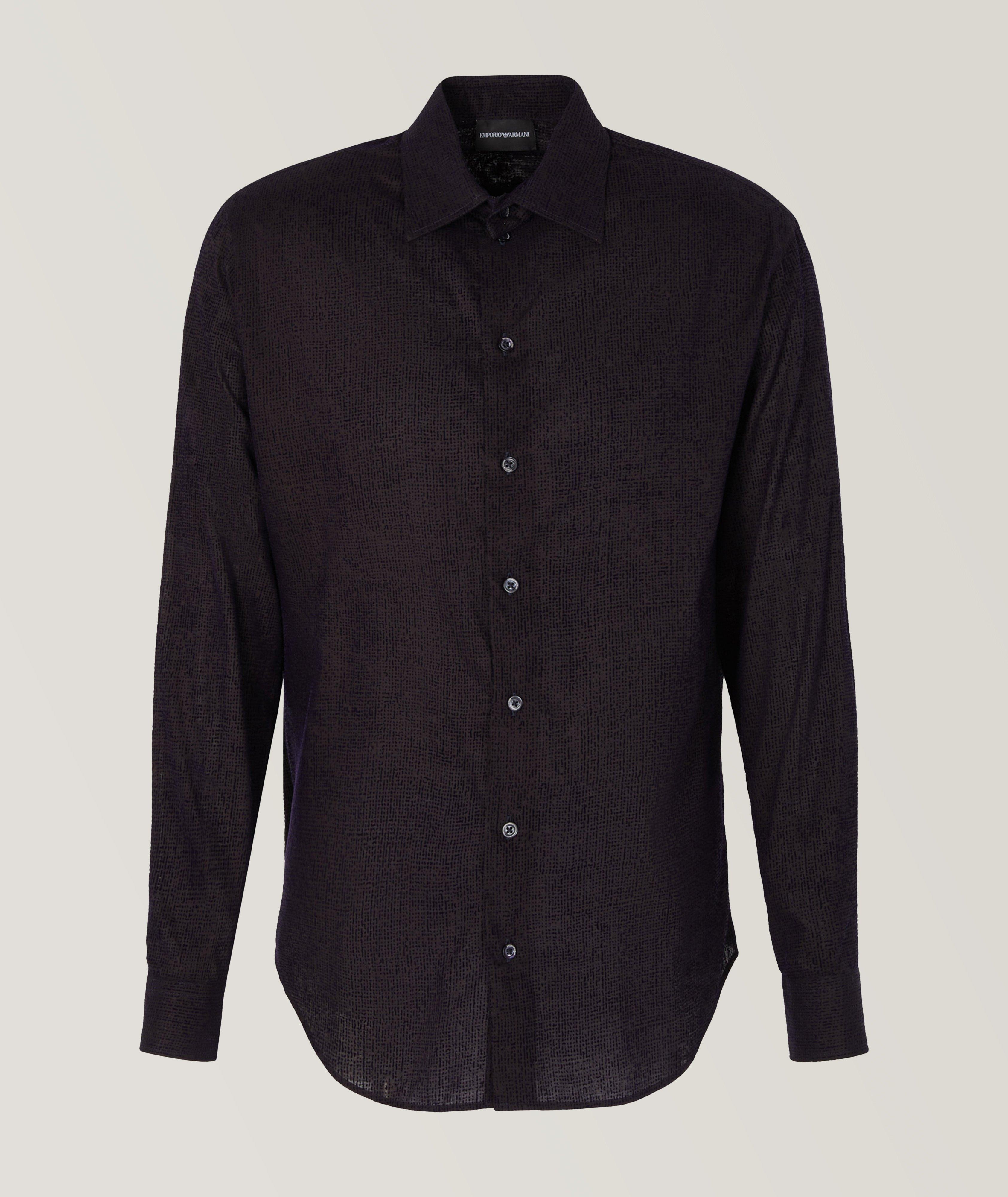 Flocked Viscose Sport Shirt image 0