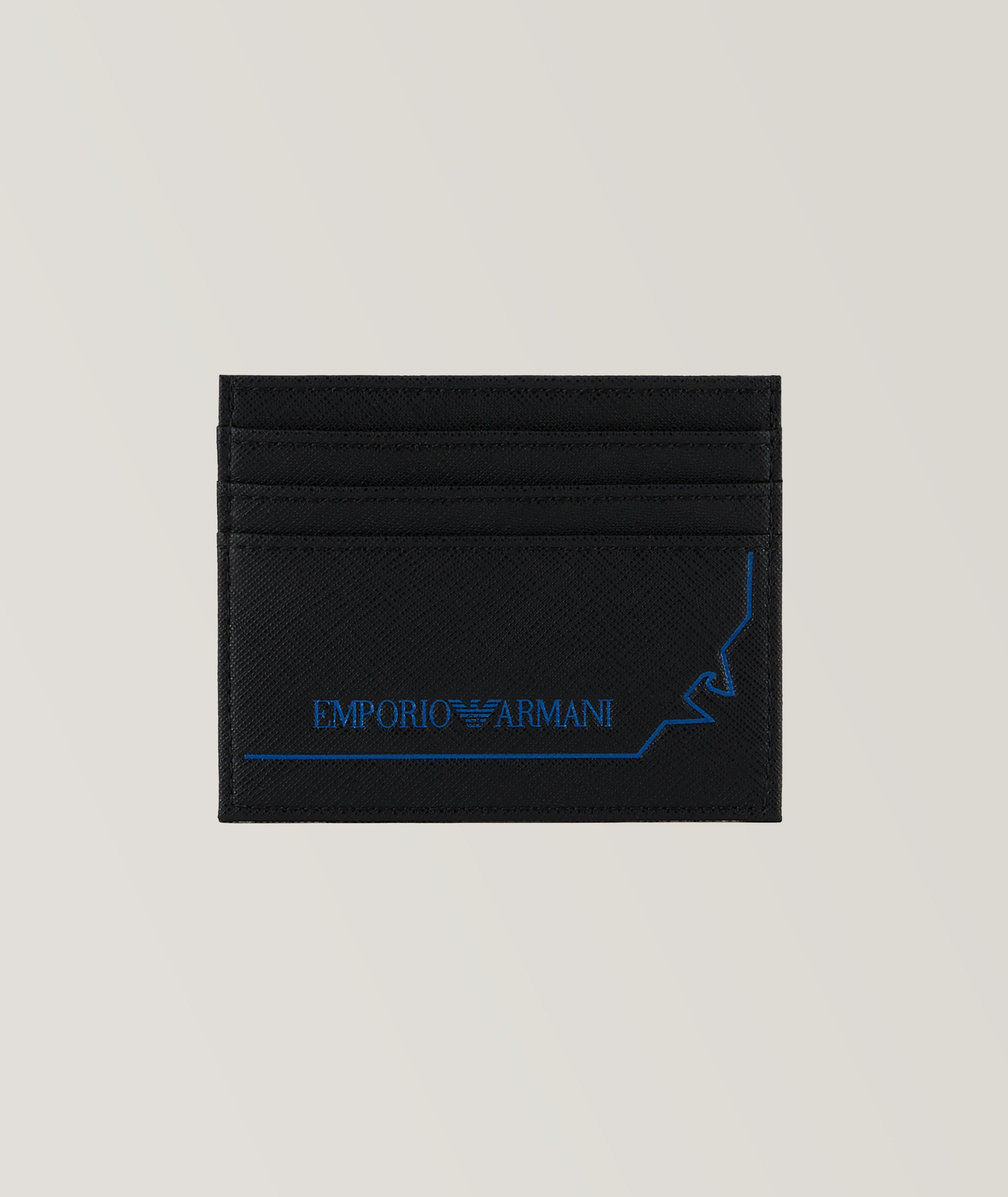 Embroidered Logo Leather Cardholder image 0
