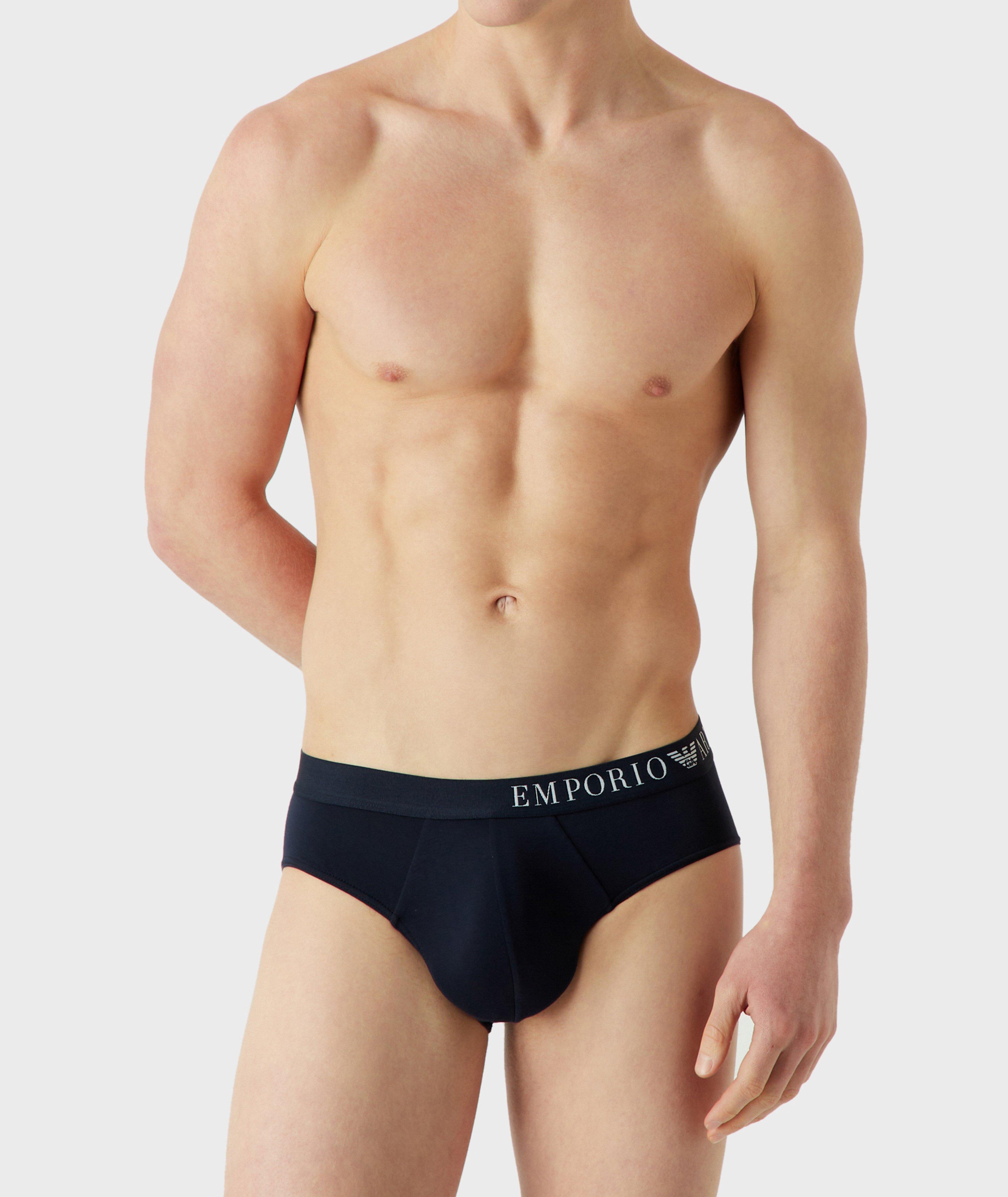 Two-Pack Logo Band Stretch-Cotton Briefs image 2
