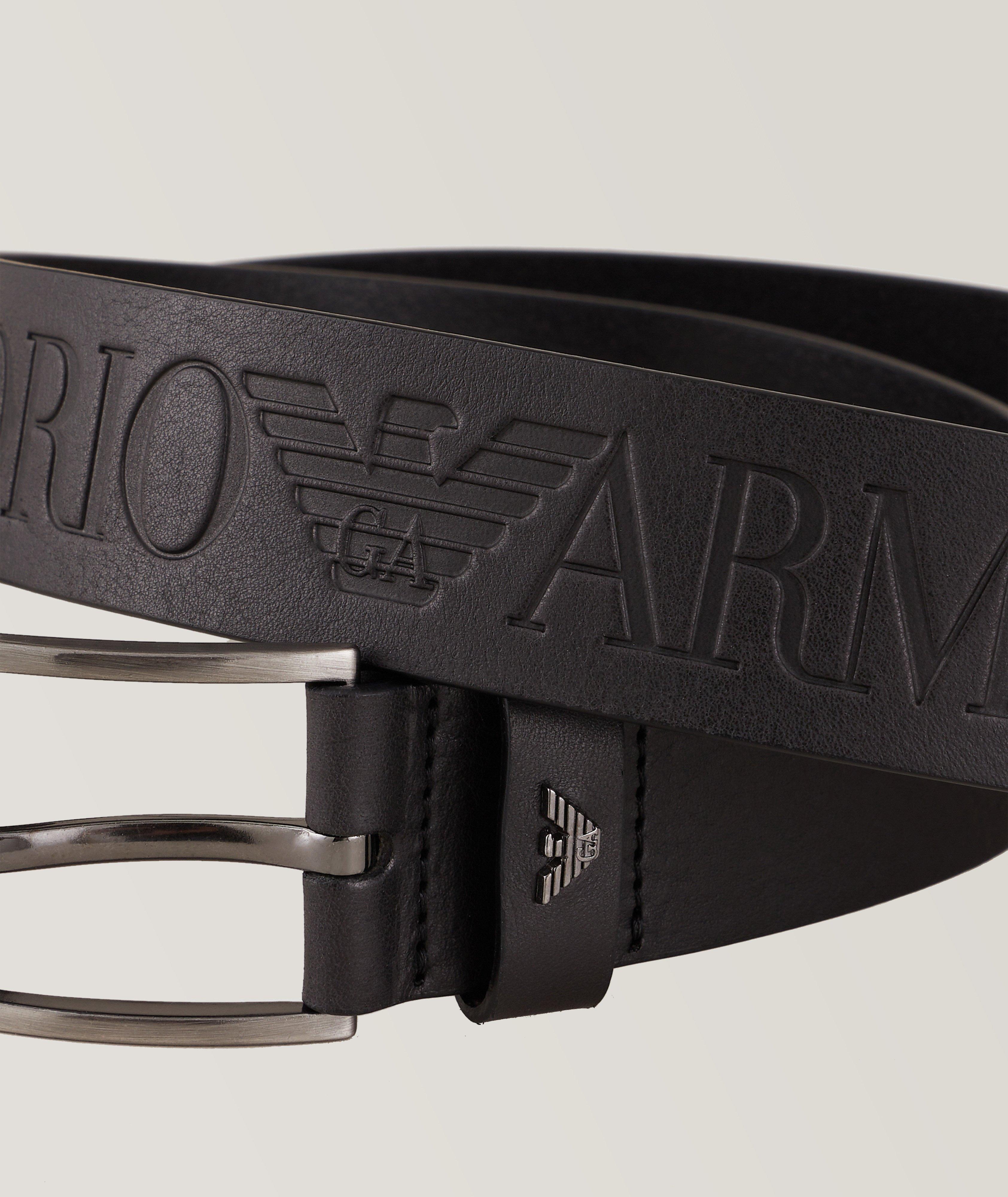 emporio armani leather belt