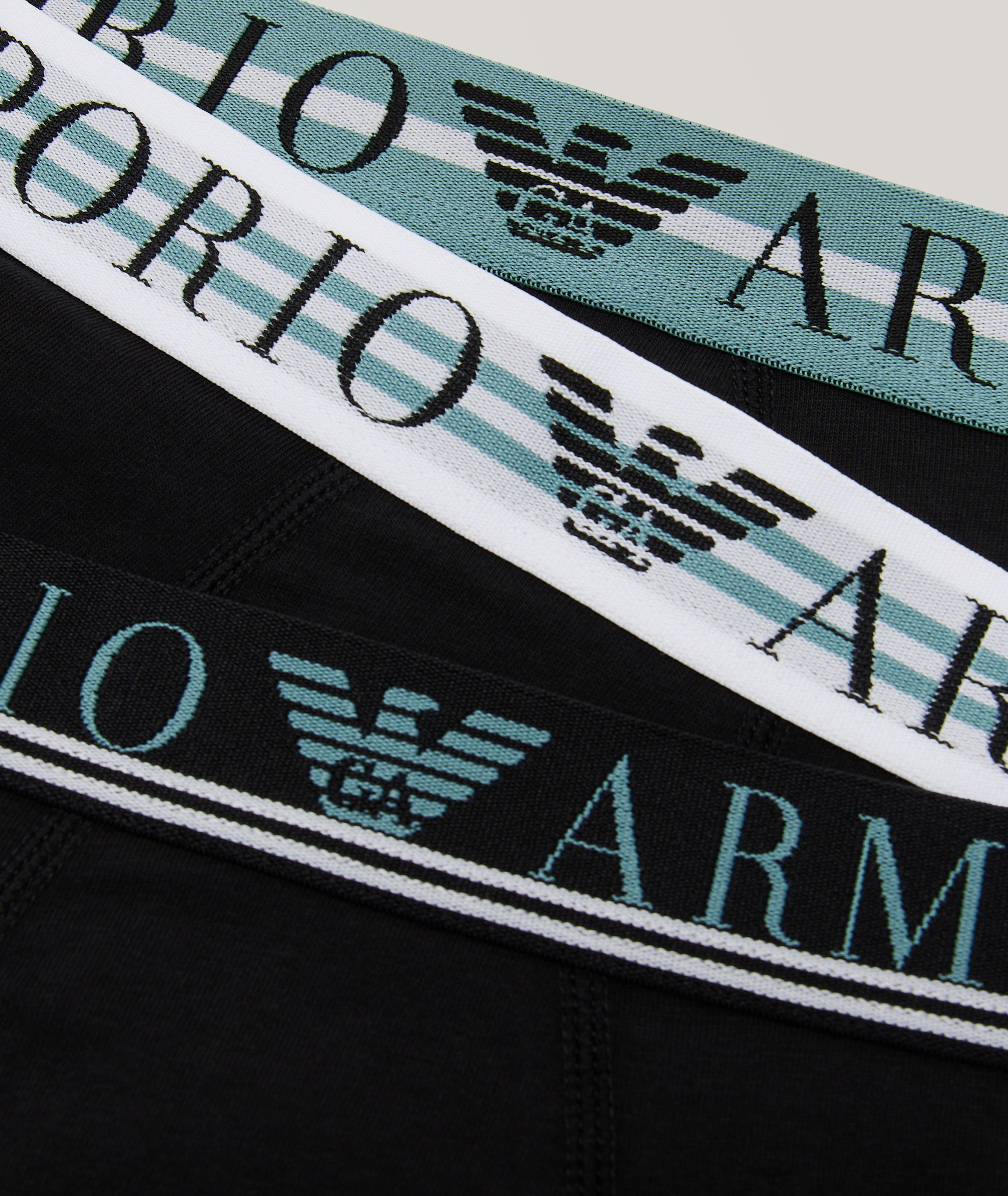 Three-Pack Logo Band Stretch-Cotton Boxer Briefs image 1