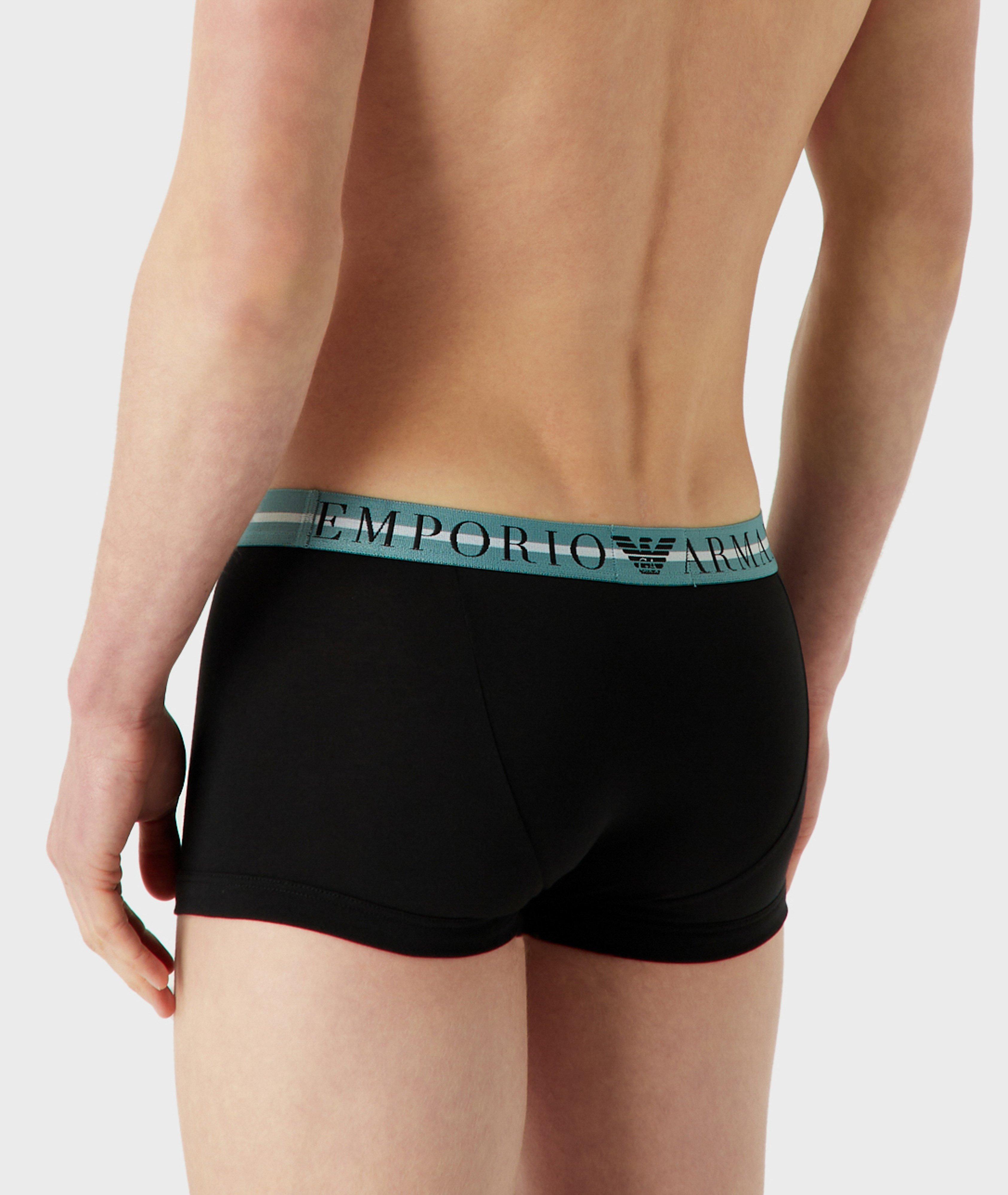 Three-Pack Logo Band Stretch-Cotton Boxer Briefs image 2