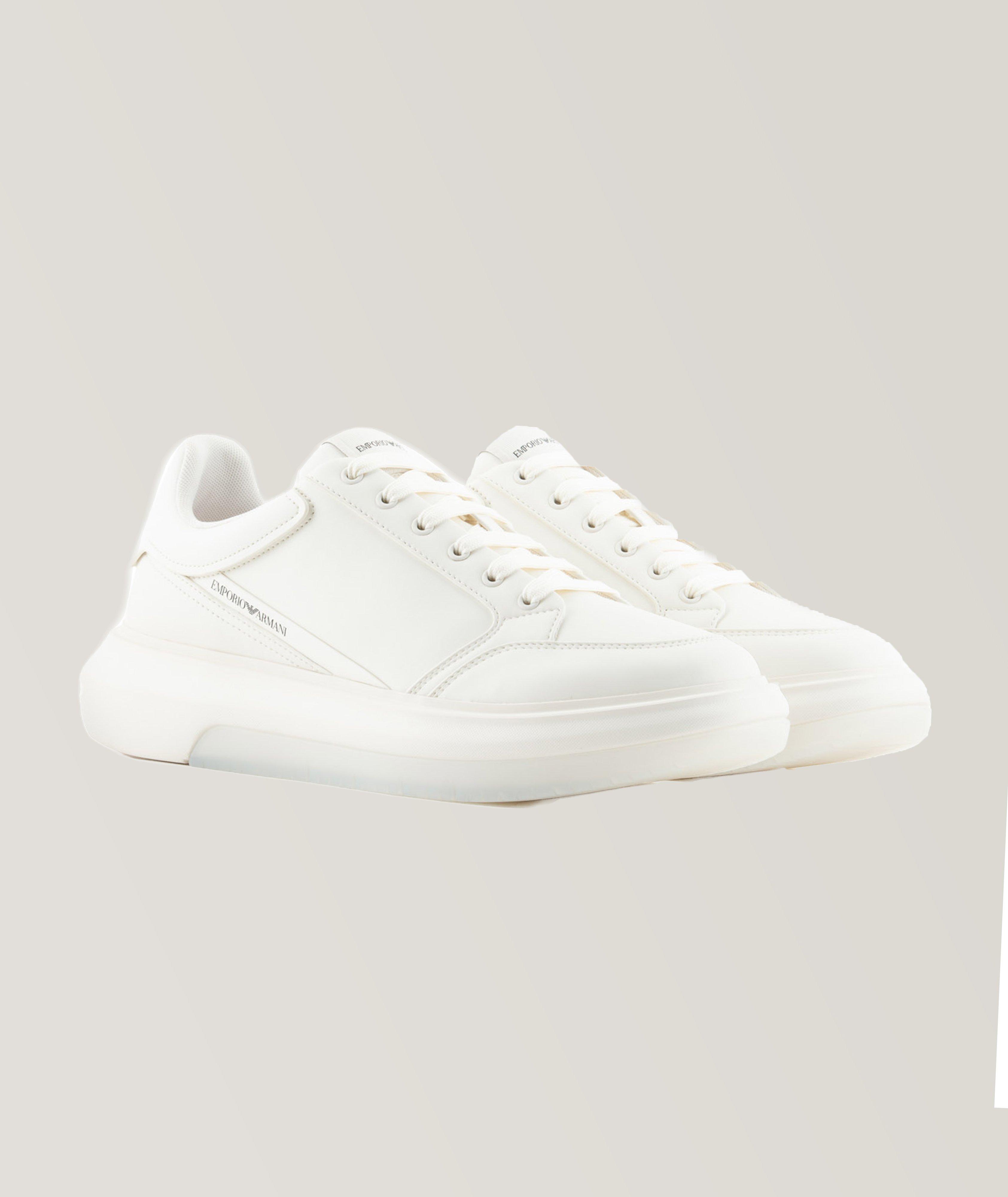 Logo Print Leather Sneakers image 1