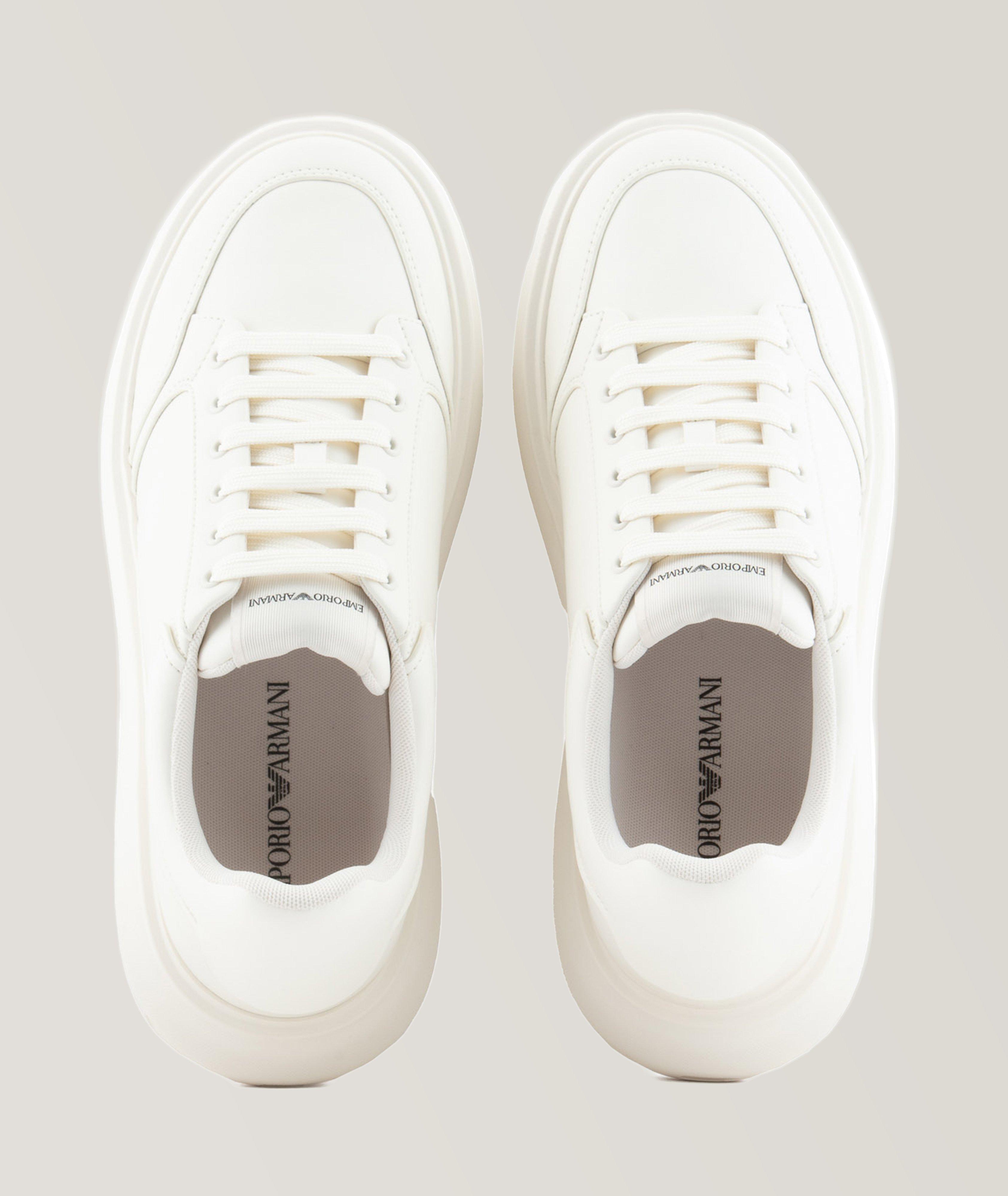 Logo Print Leather Sneakers image 3