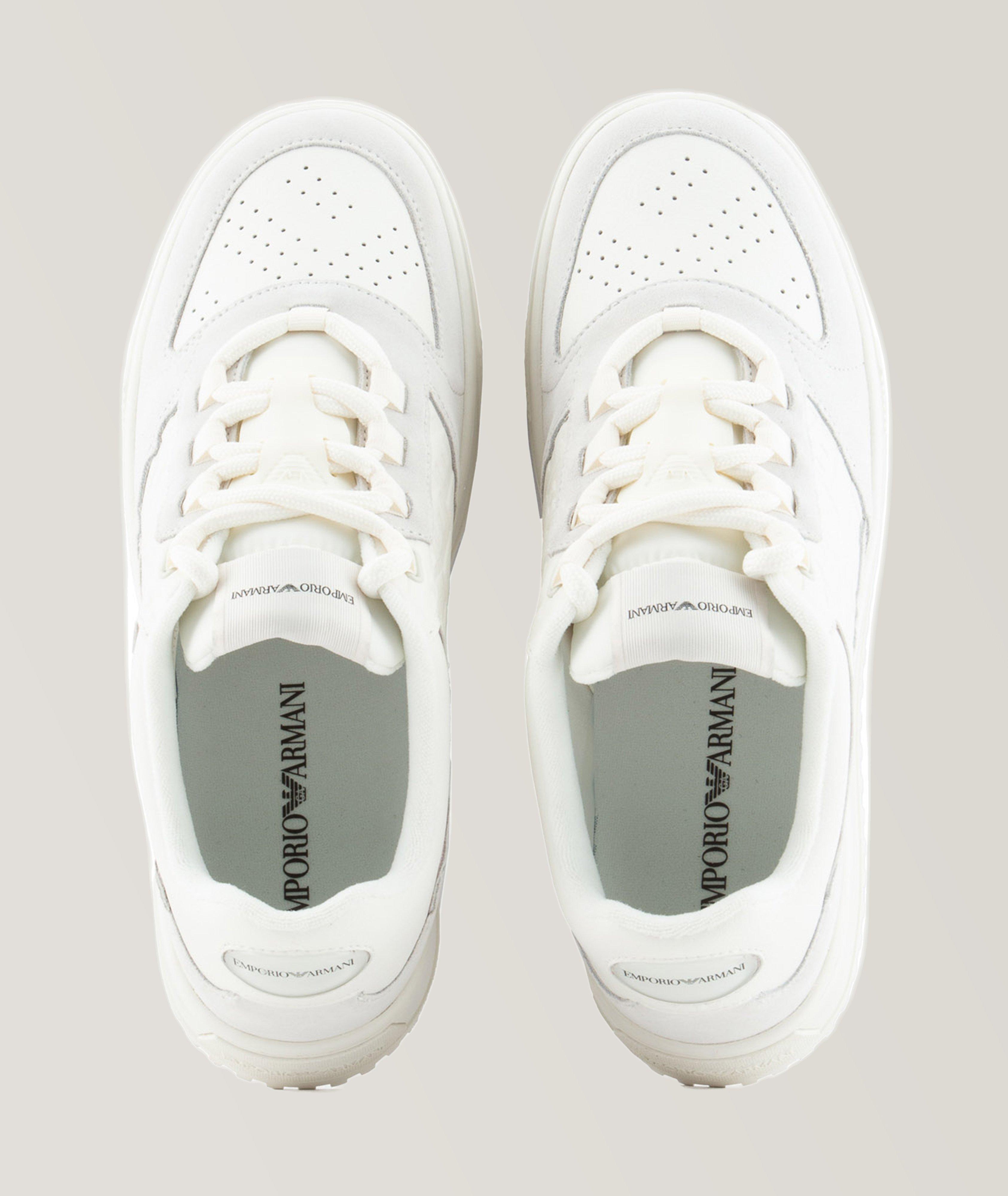 Embossed Logo Leather Sneakers image 2