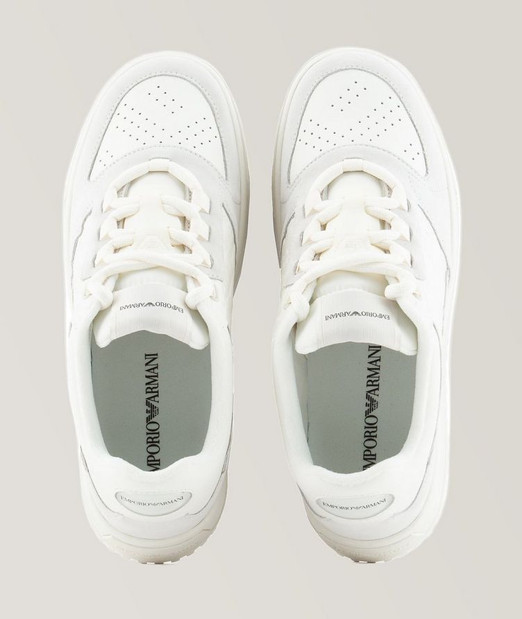 Embossed Logo Leather Sneakers image 3
