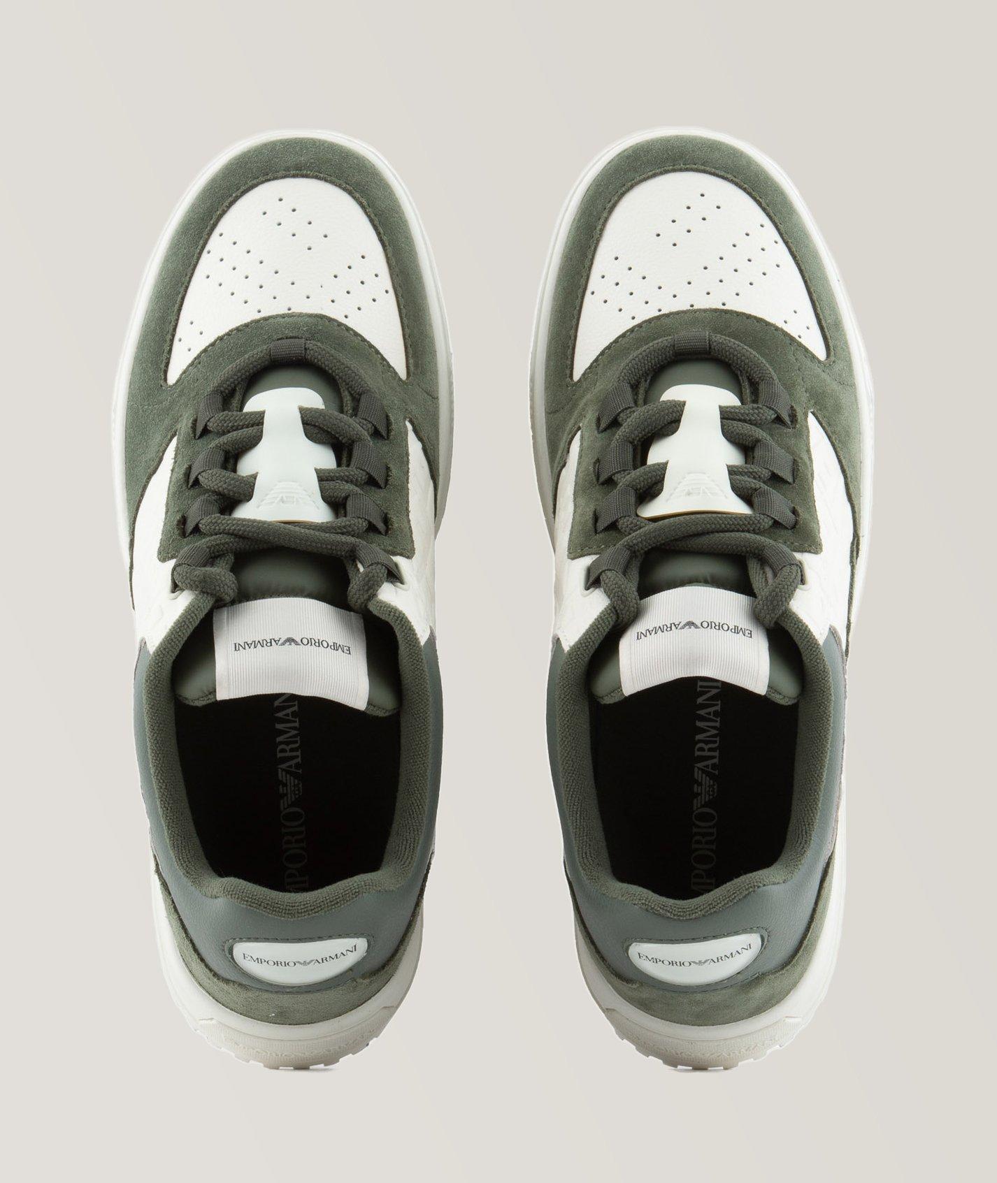 Embossed Logo Leather Sneakers image 1