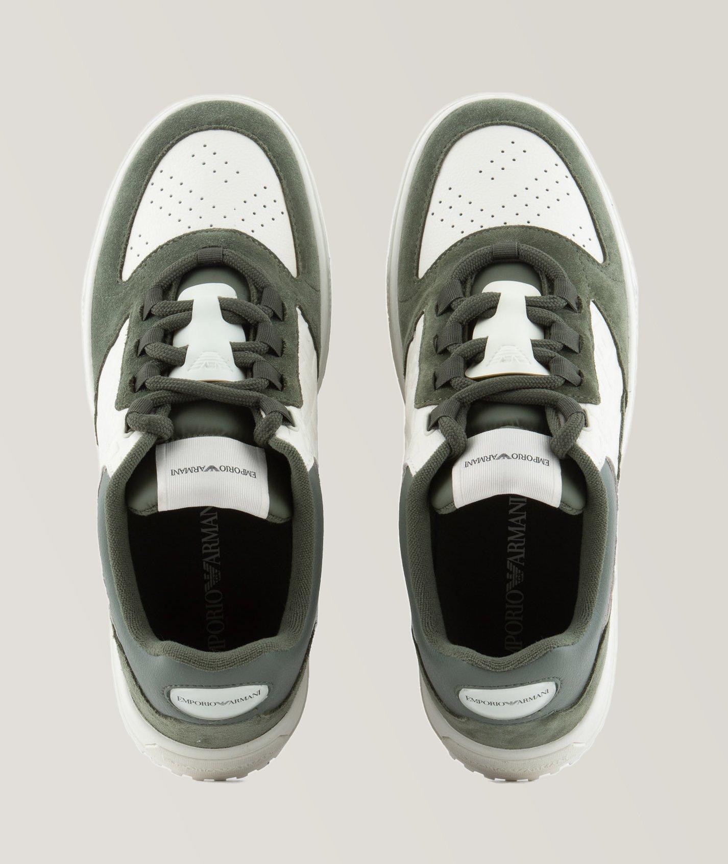 Embossed Logo Leather Sneakers image 2