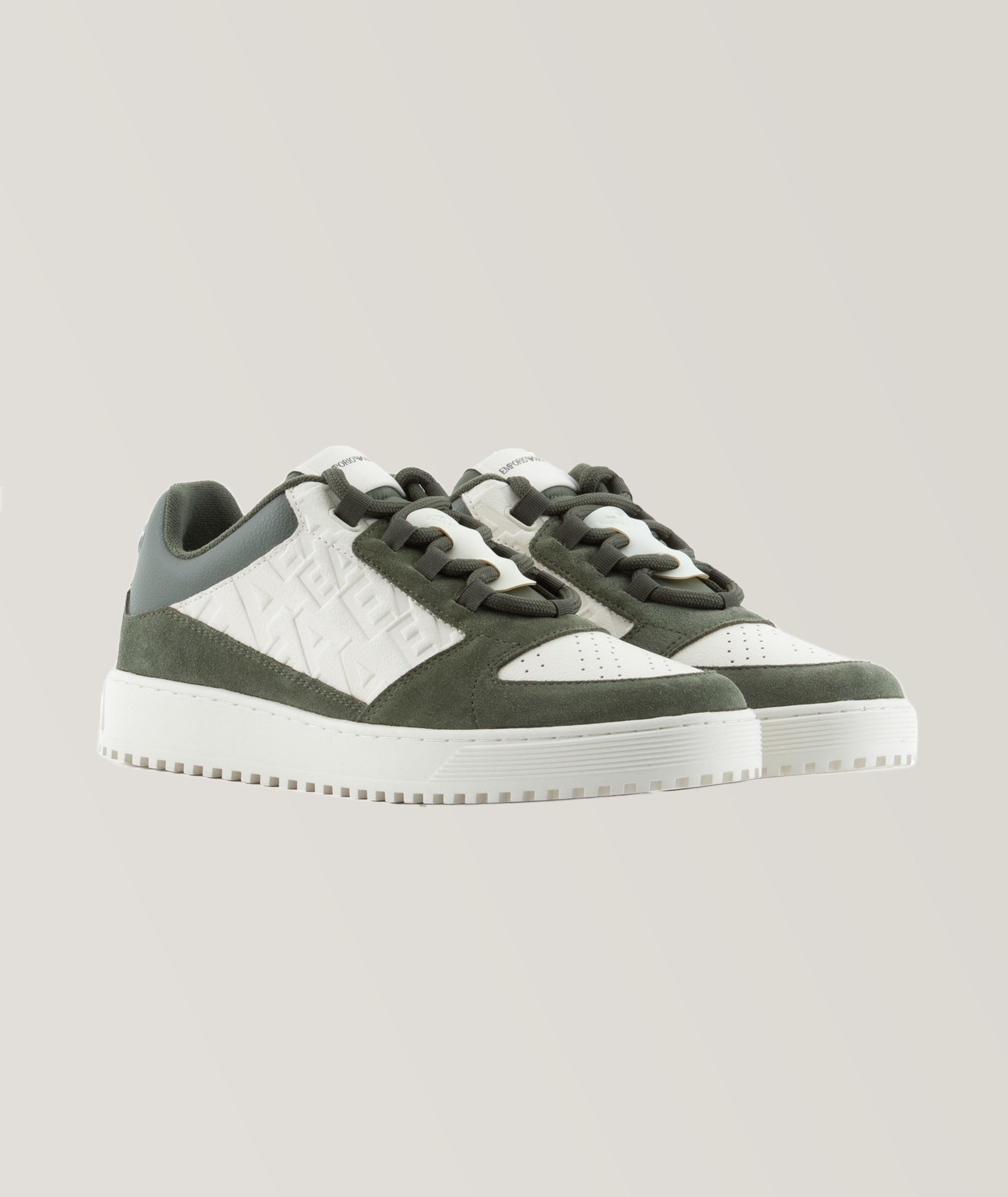 Embossed Logo Leather Sneakers image 3
