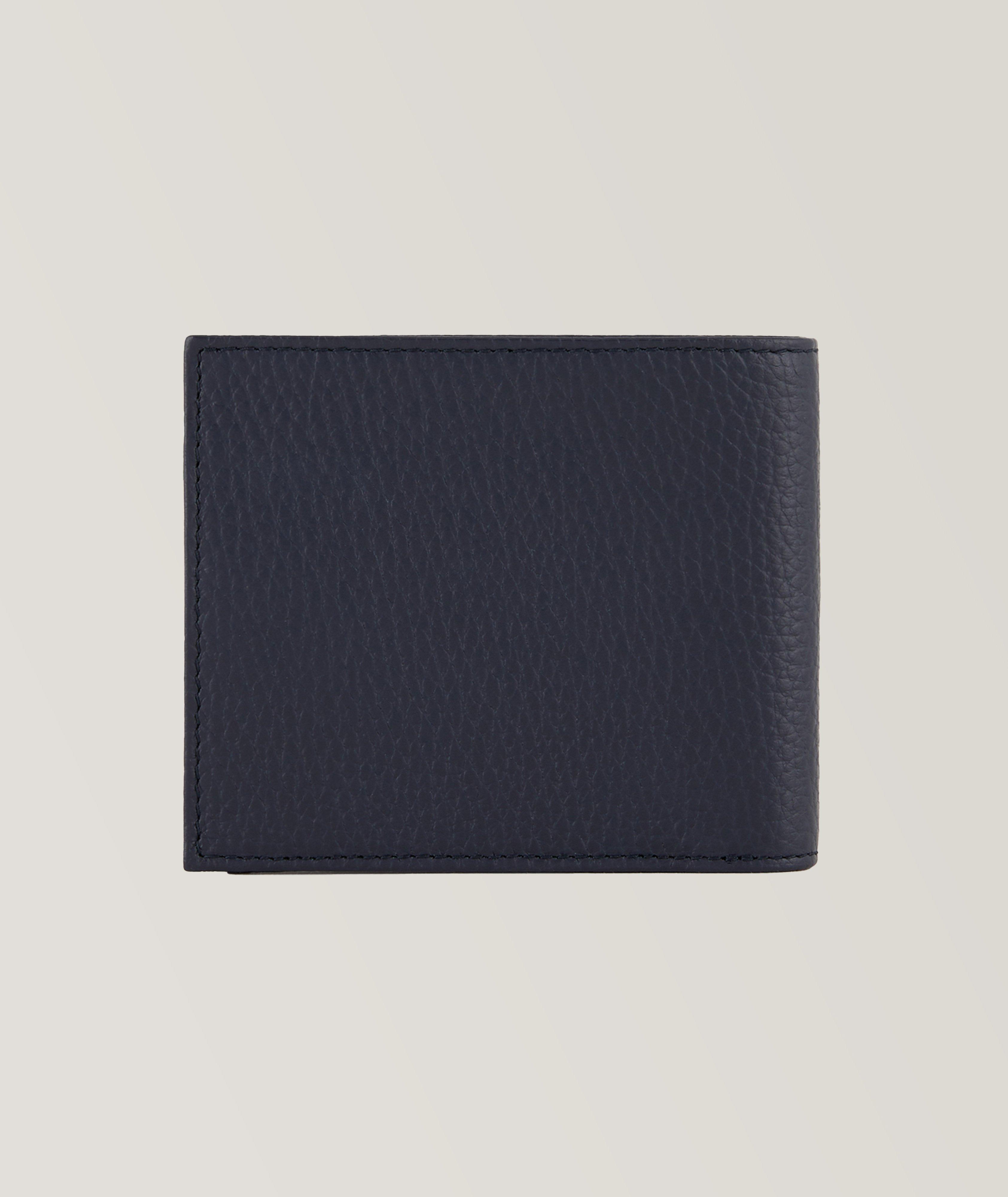 Logo Plaque Tumbled Leather Bifold Wallet image 1