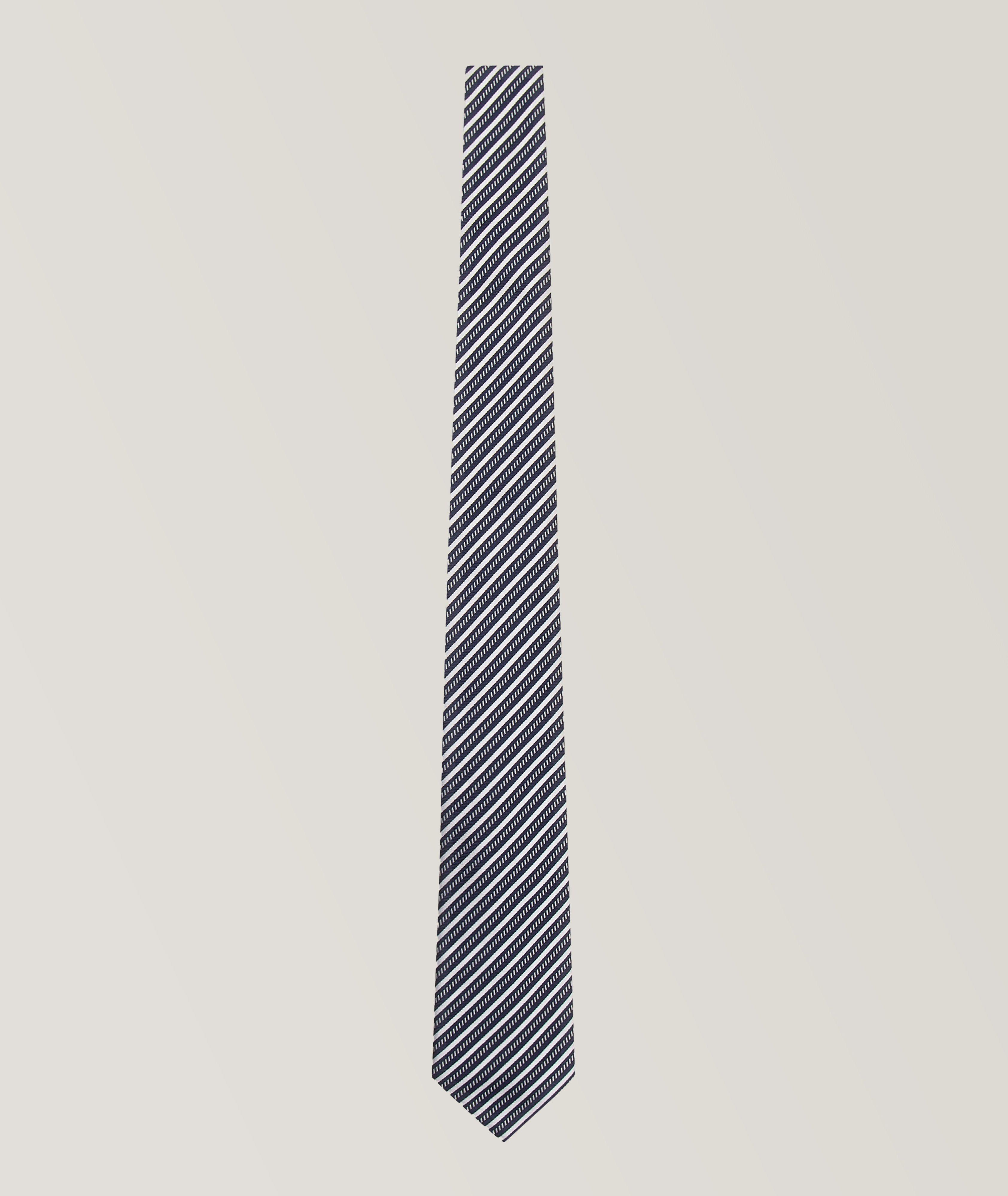 Stripes & Dashes Silk Tie  image 0