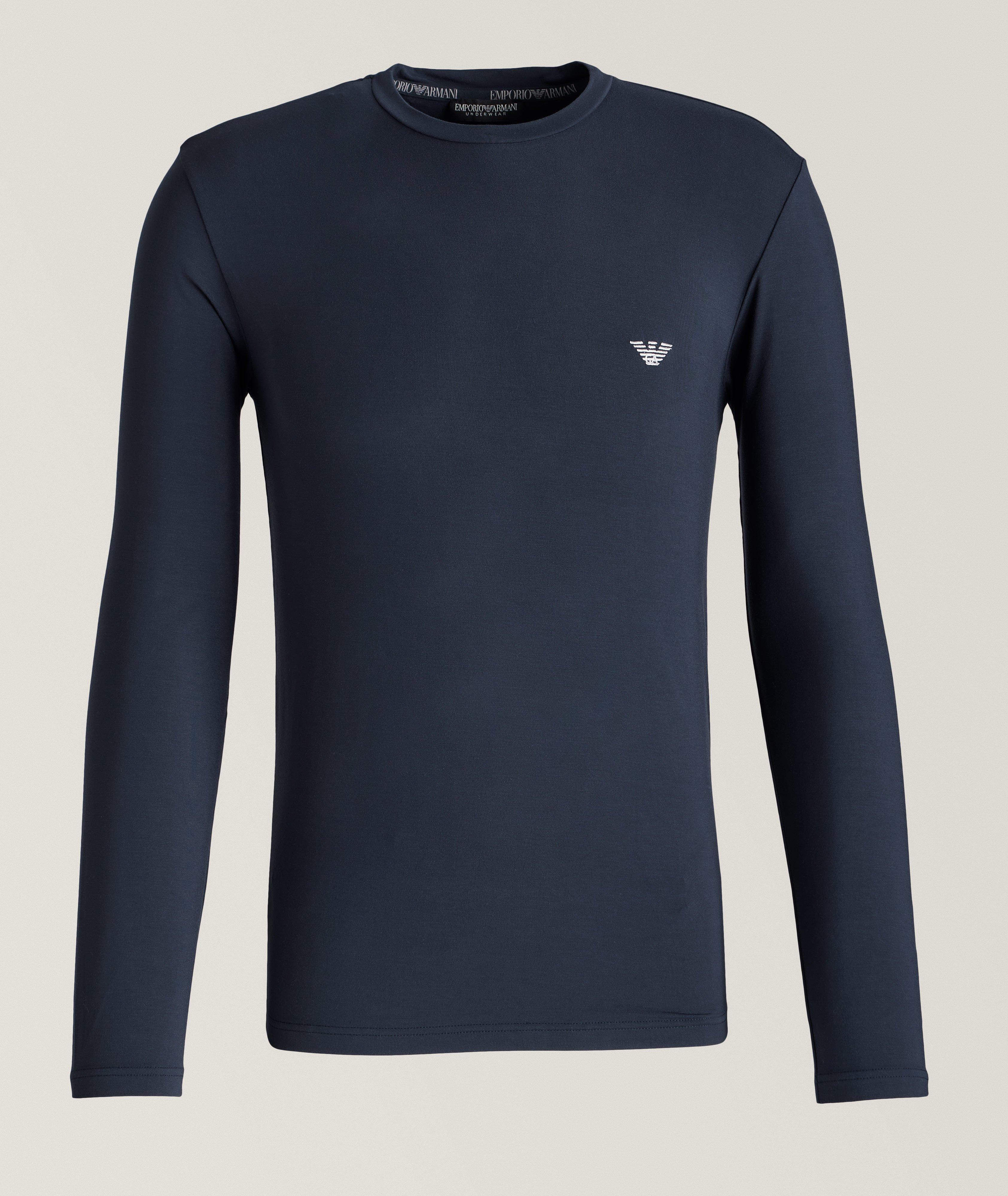 Long-Sleeve Stretch-Modal T-Shirt image 0