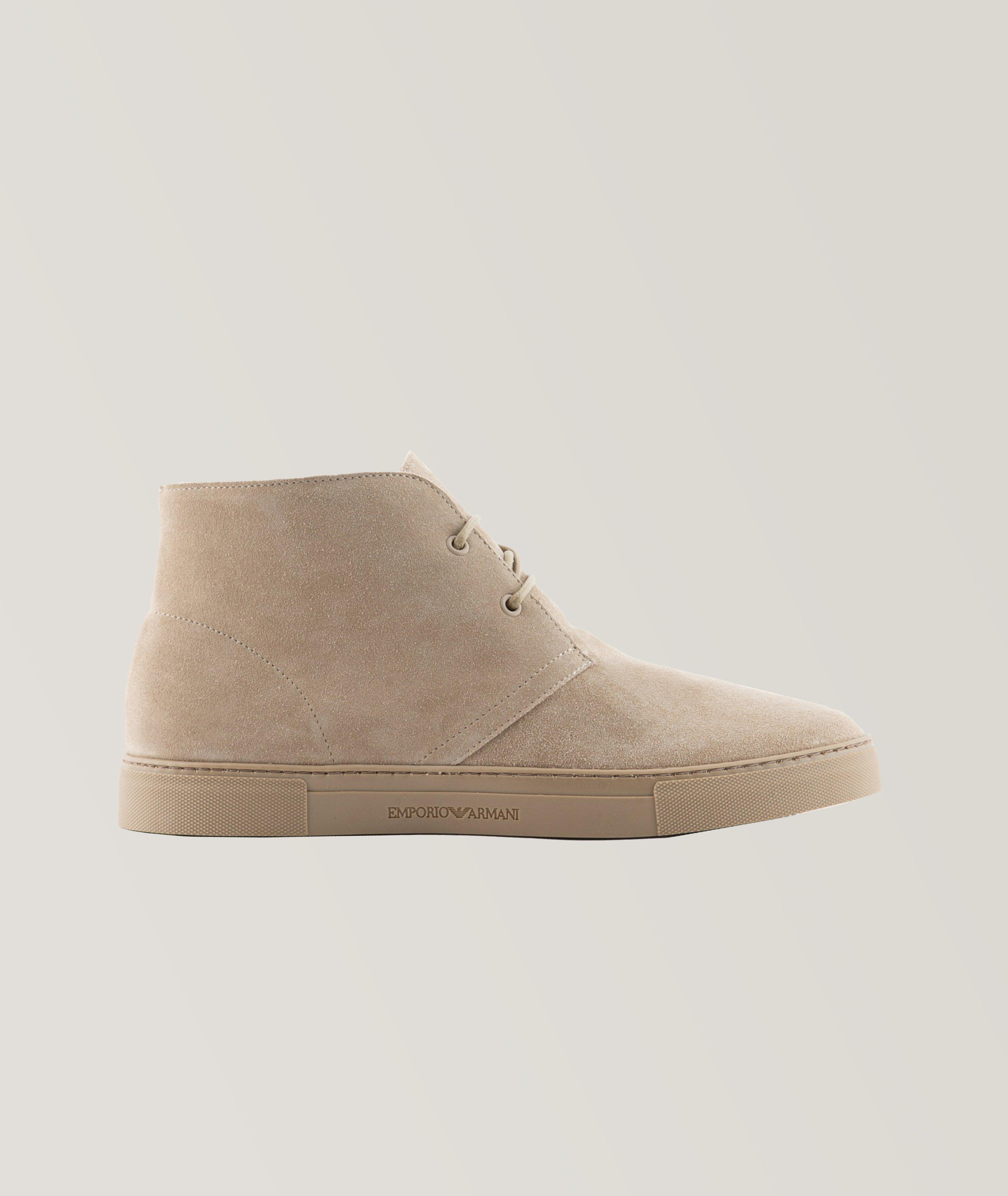 Emporio Armani Suede Lace-Up Desert Boots