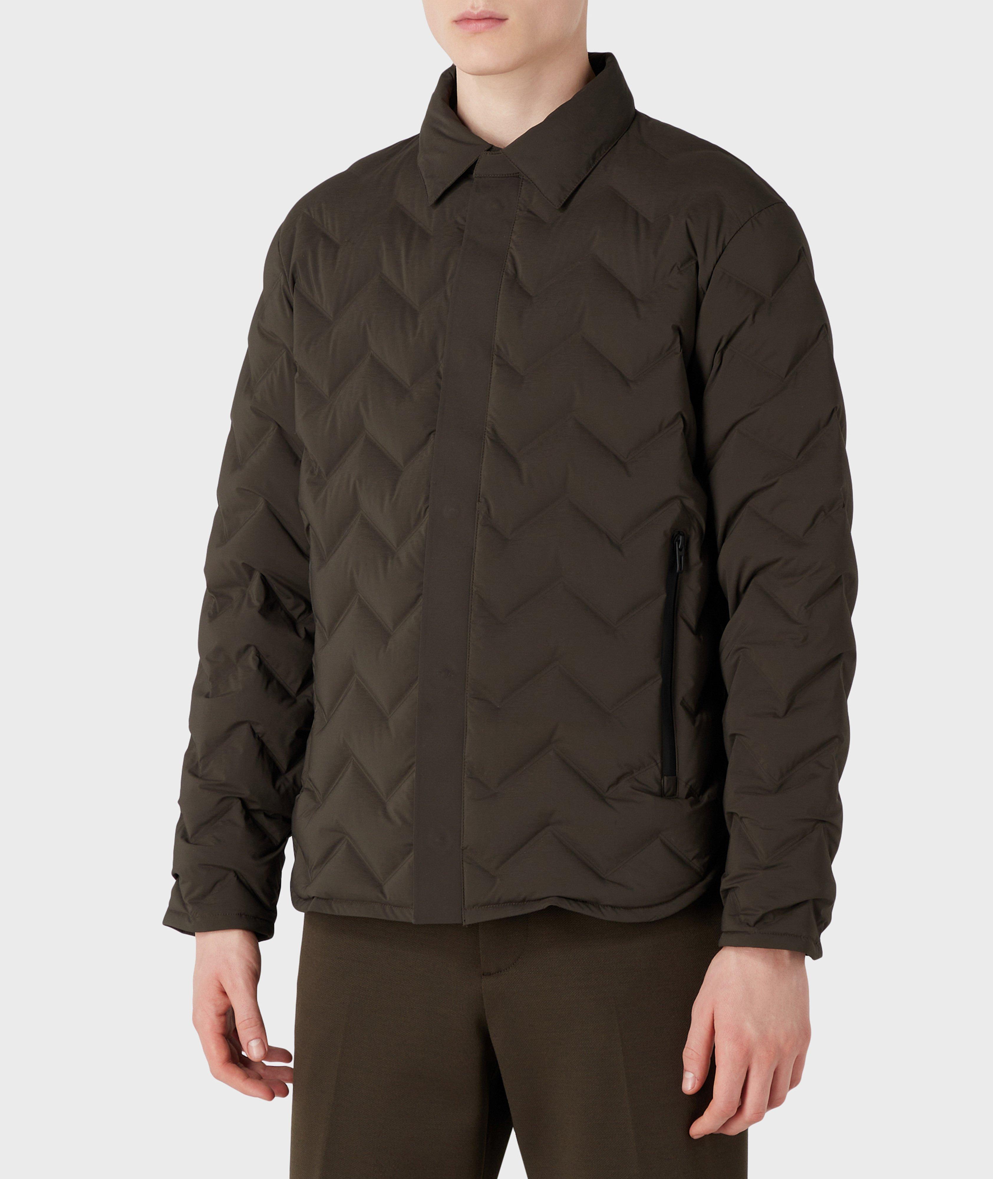 Blouson de duvet surpiqué à motif de chevrons image 1