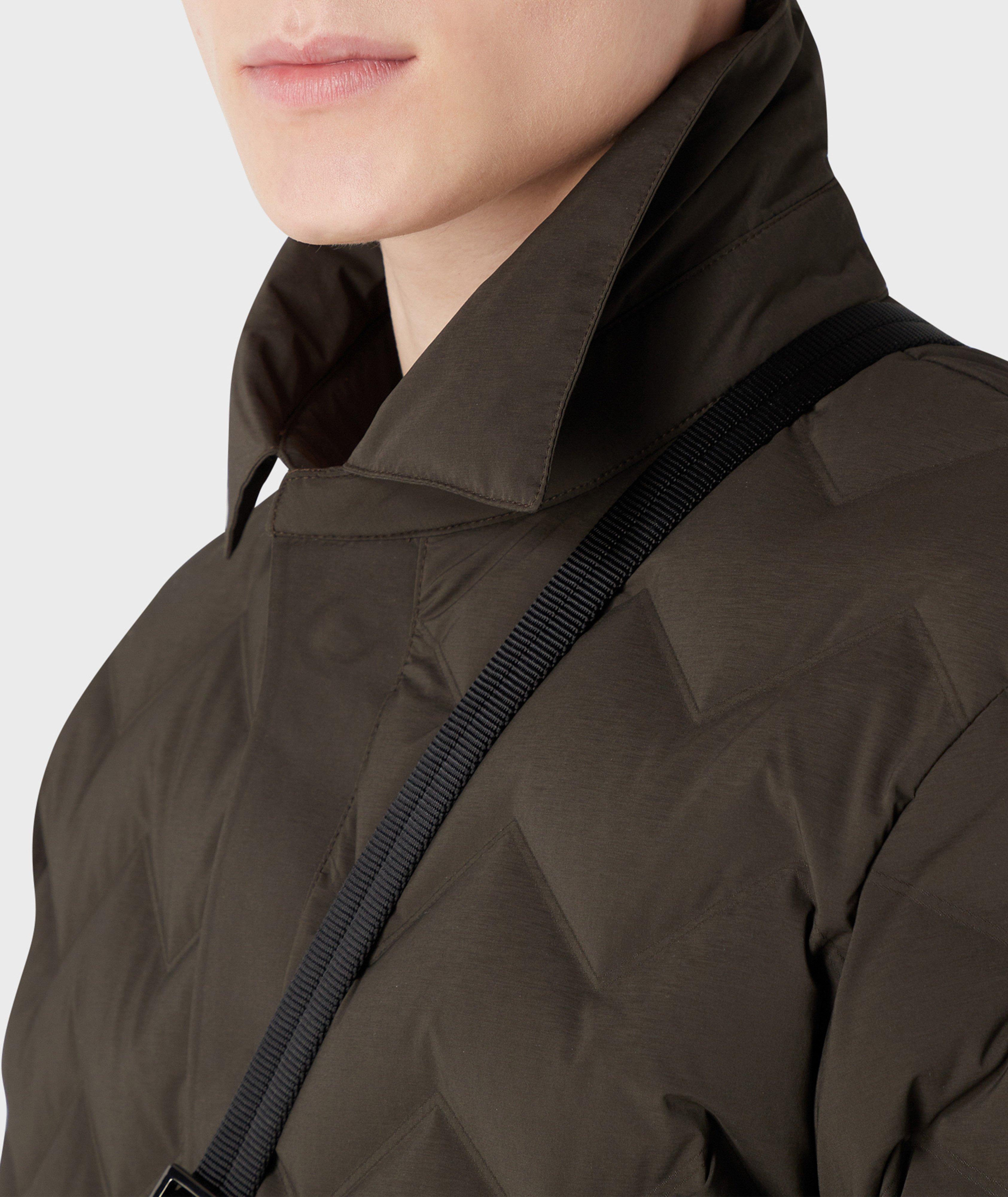 Blouson de duvet surpiqué à motif de chevrons image 3
