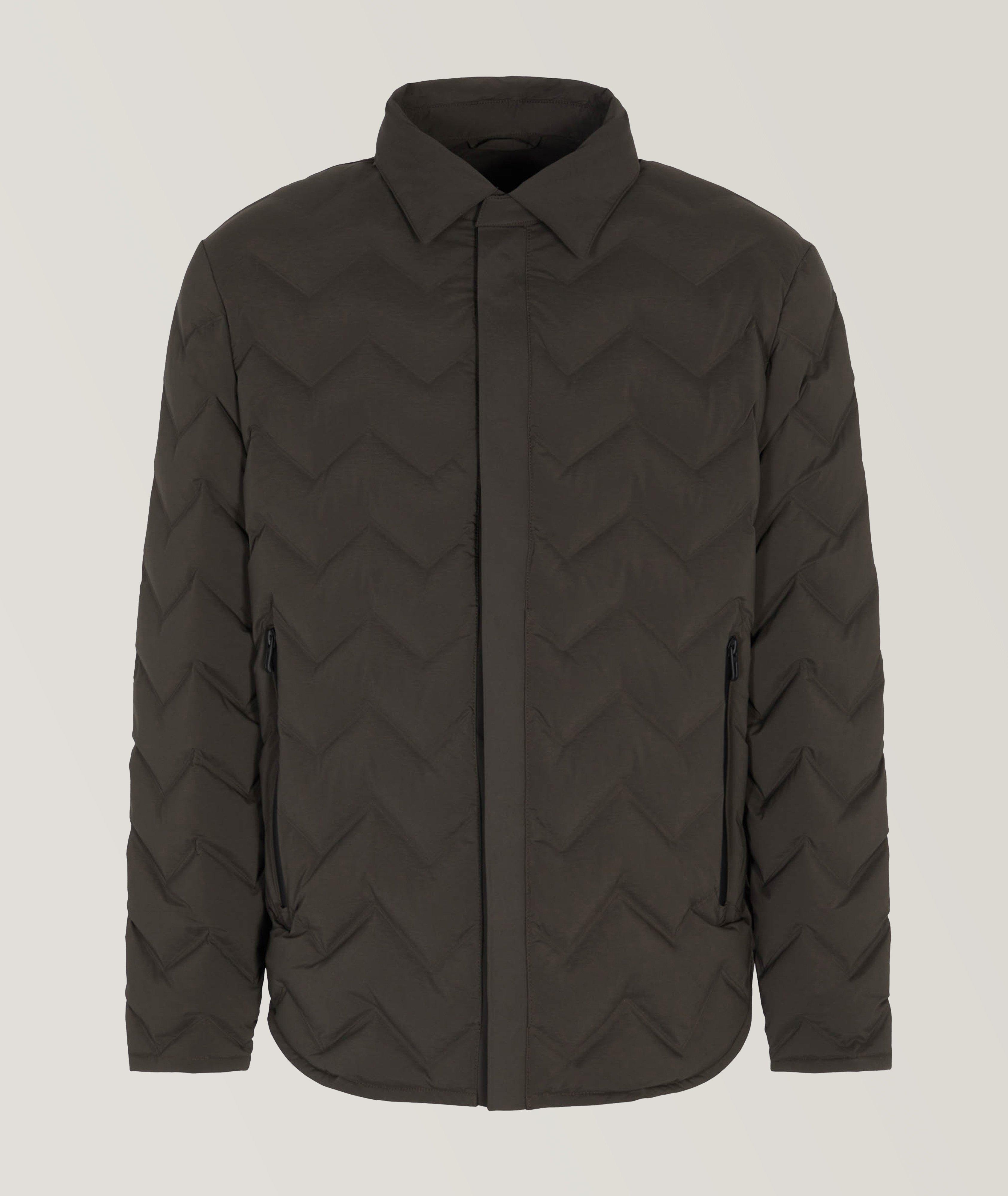 Blouson de duvet surpiqué à motif de chevrons image 0