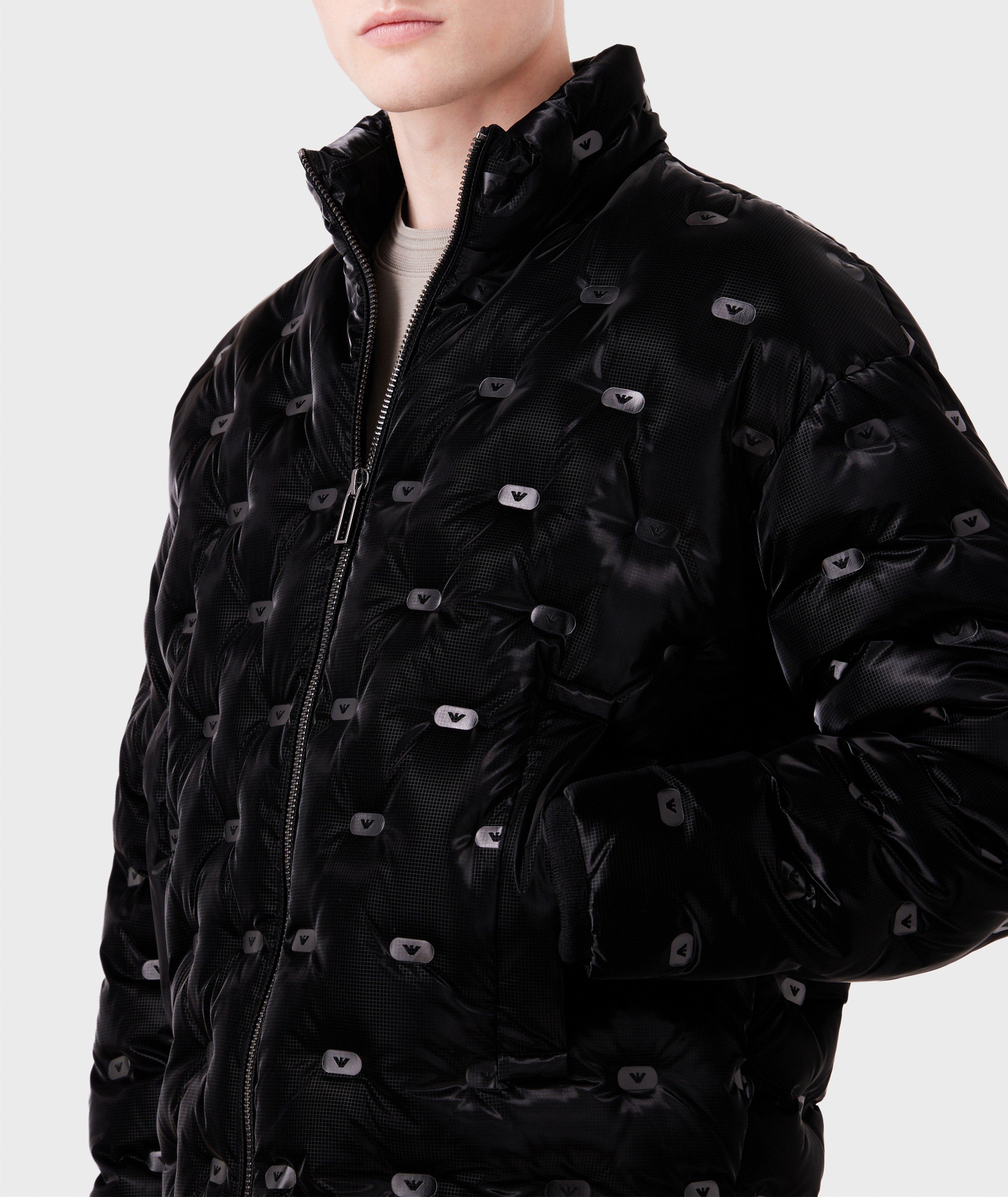 Eagle Logo Embossed Quilted Down Jacket image 3