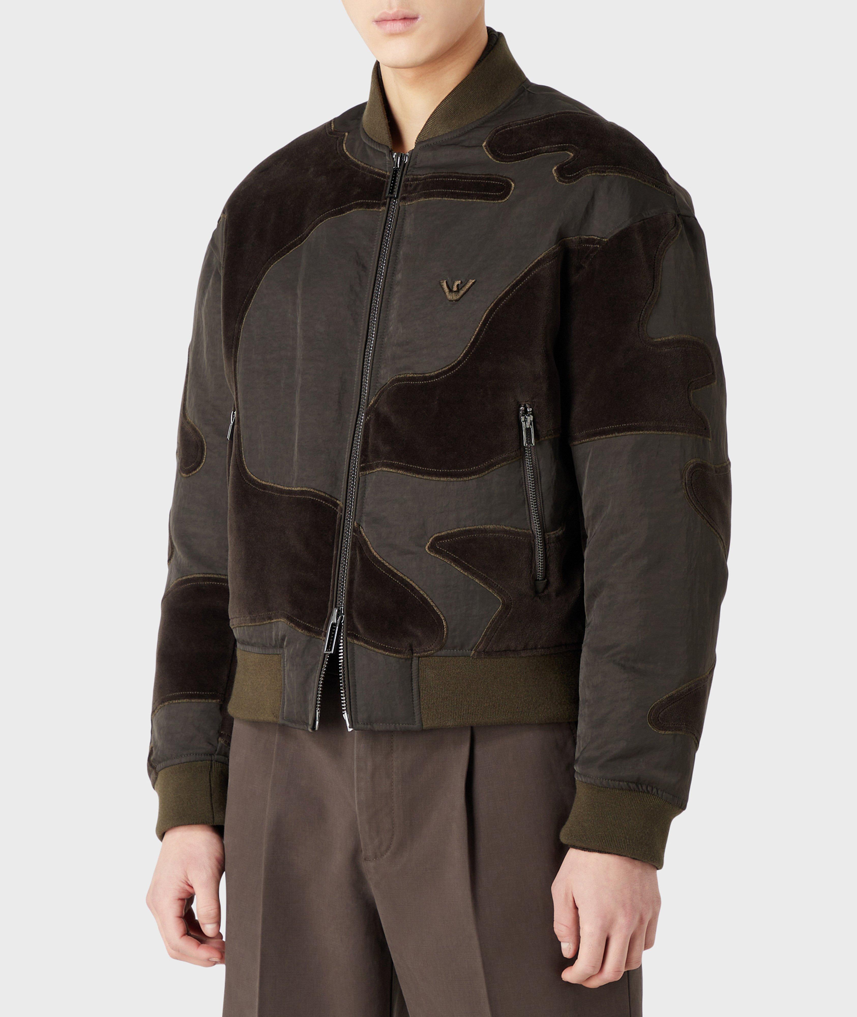 Blouson en velours à motif camouflage image 1