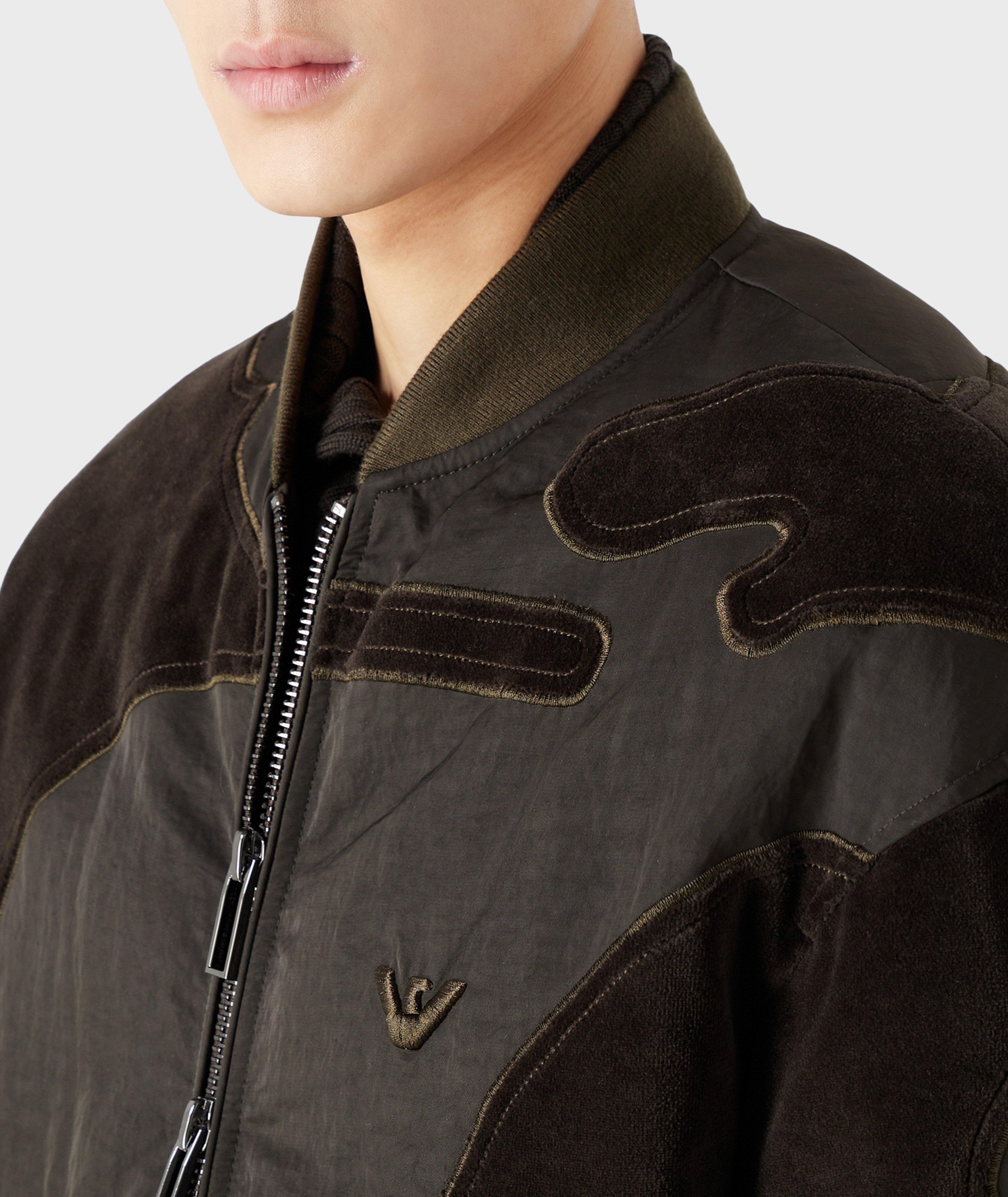 Blouson en velours à motif camouflage image 3