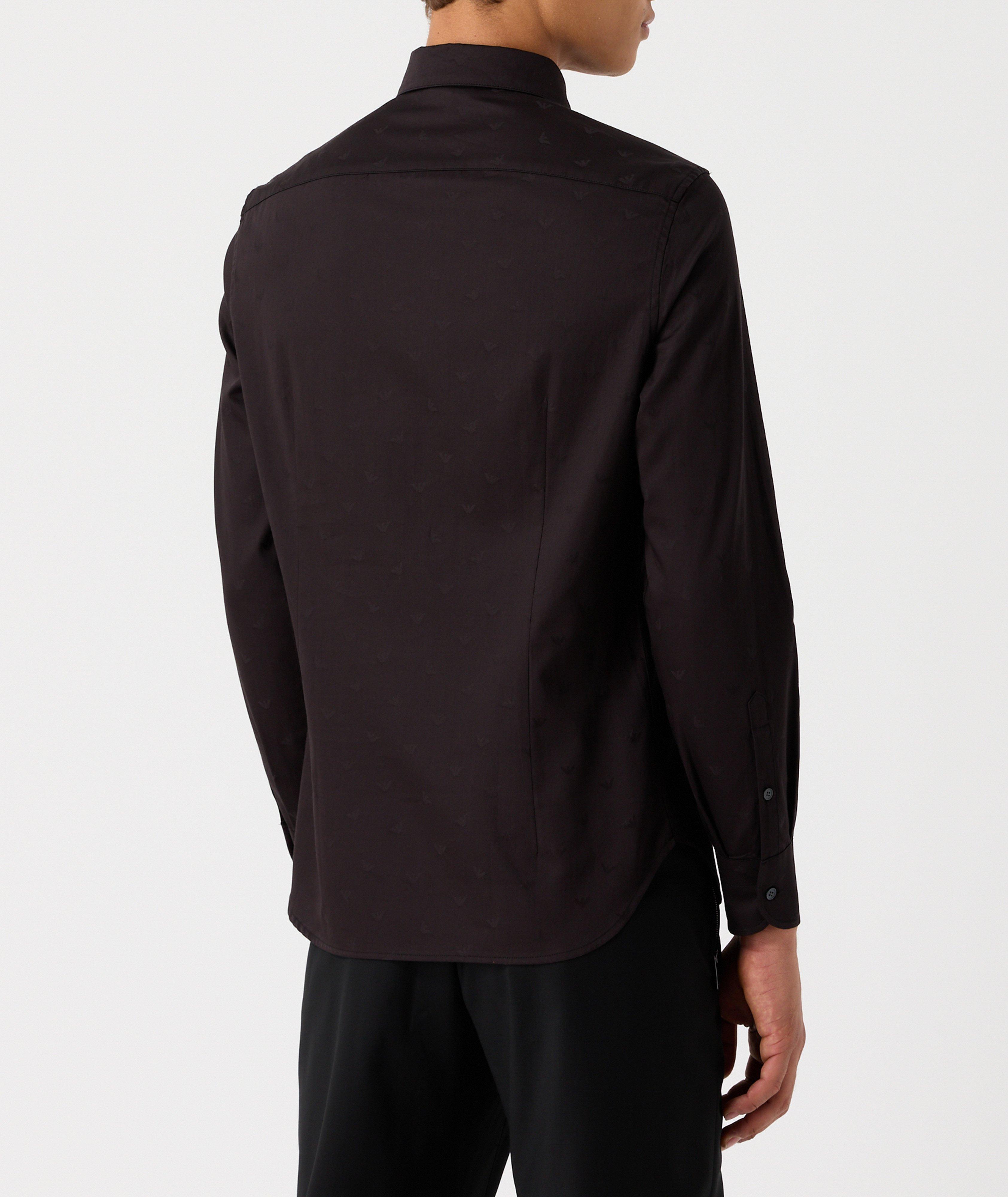 Allover Eagle Jacquard Cotton-Lyocell Sport Shirt image 2