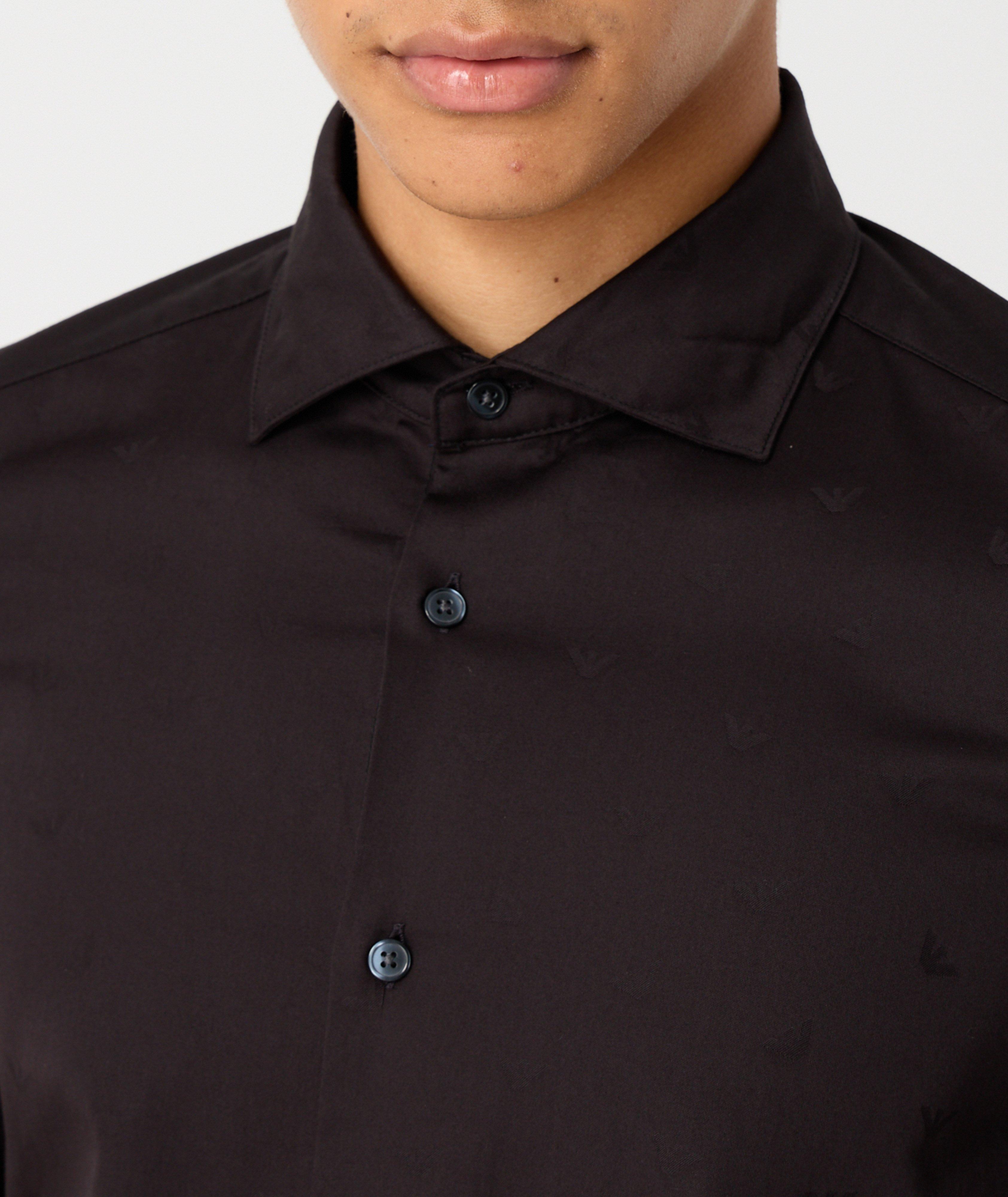 Allover Eagle Jacquard Cotton-Lyocell Sport Shirt image 3
