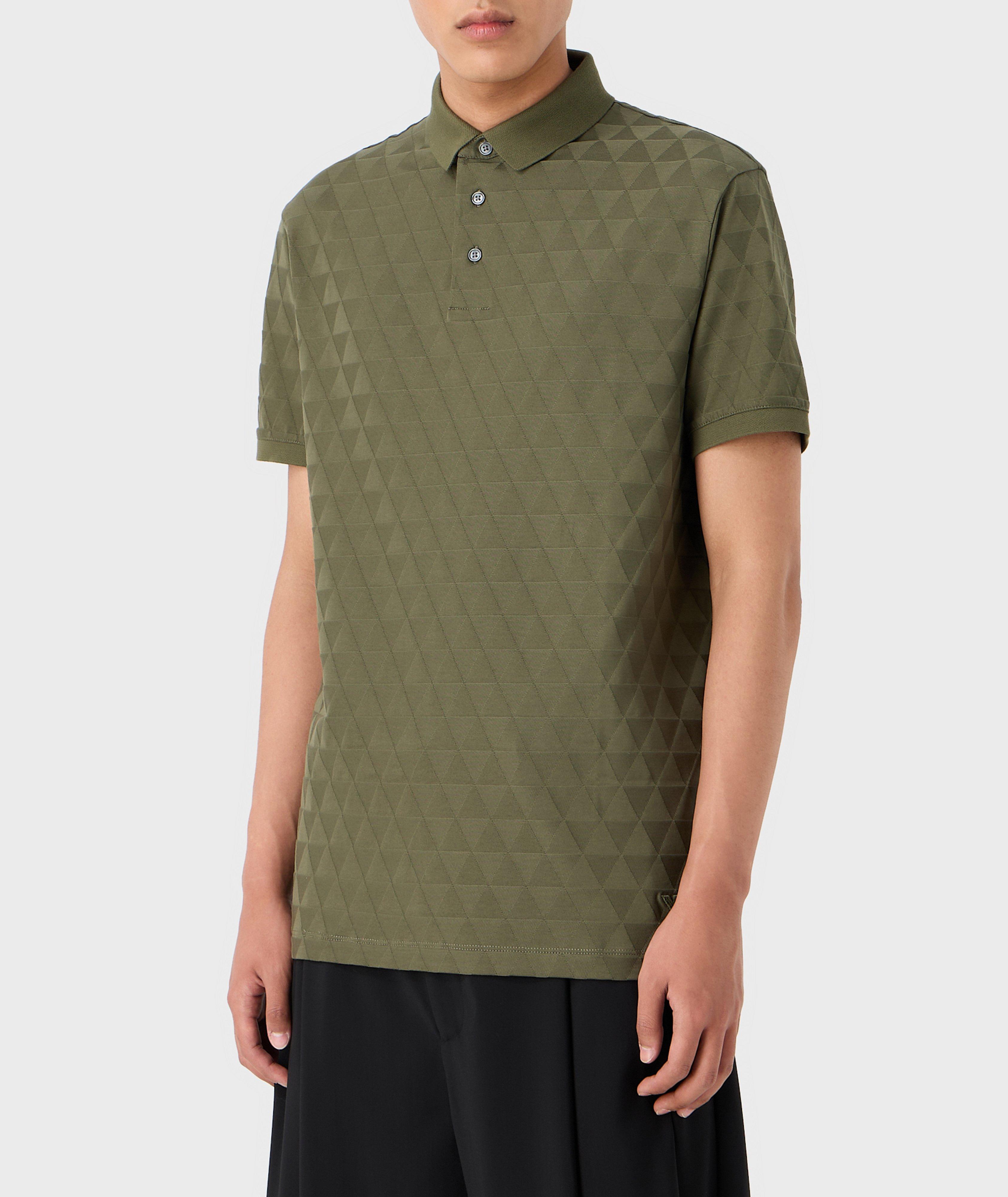 All-Over Jacquard Motif Knit Polo image 1