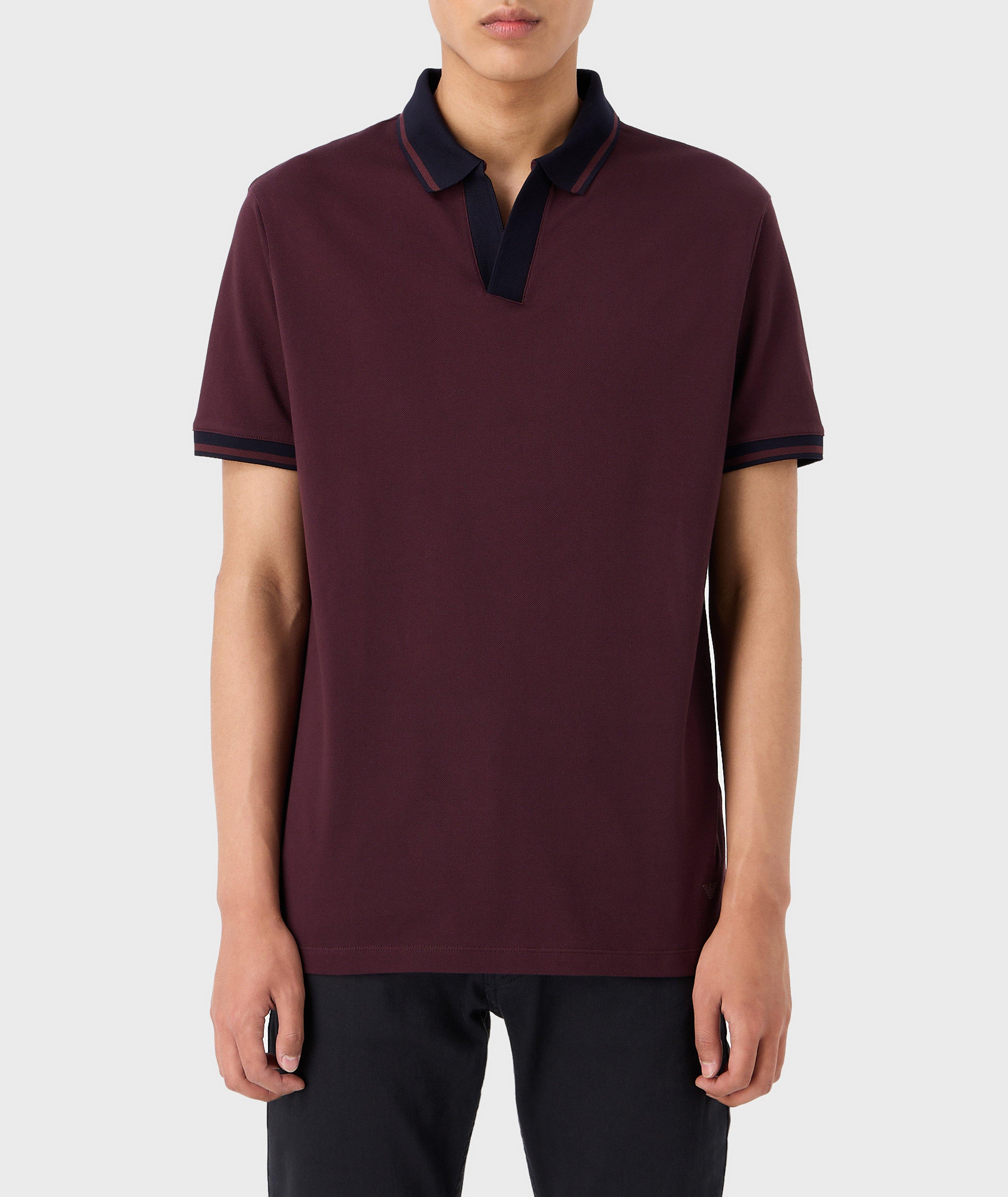 Contrast Trim Cotton Polo image 1