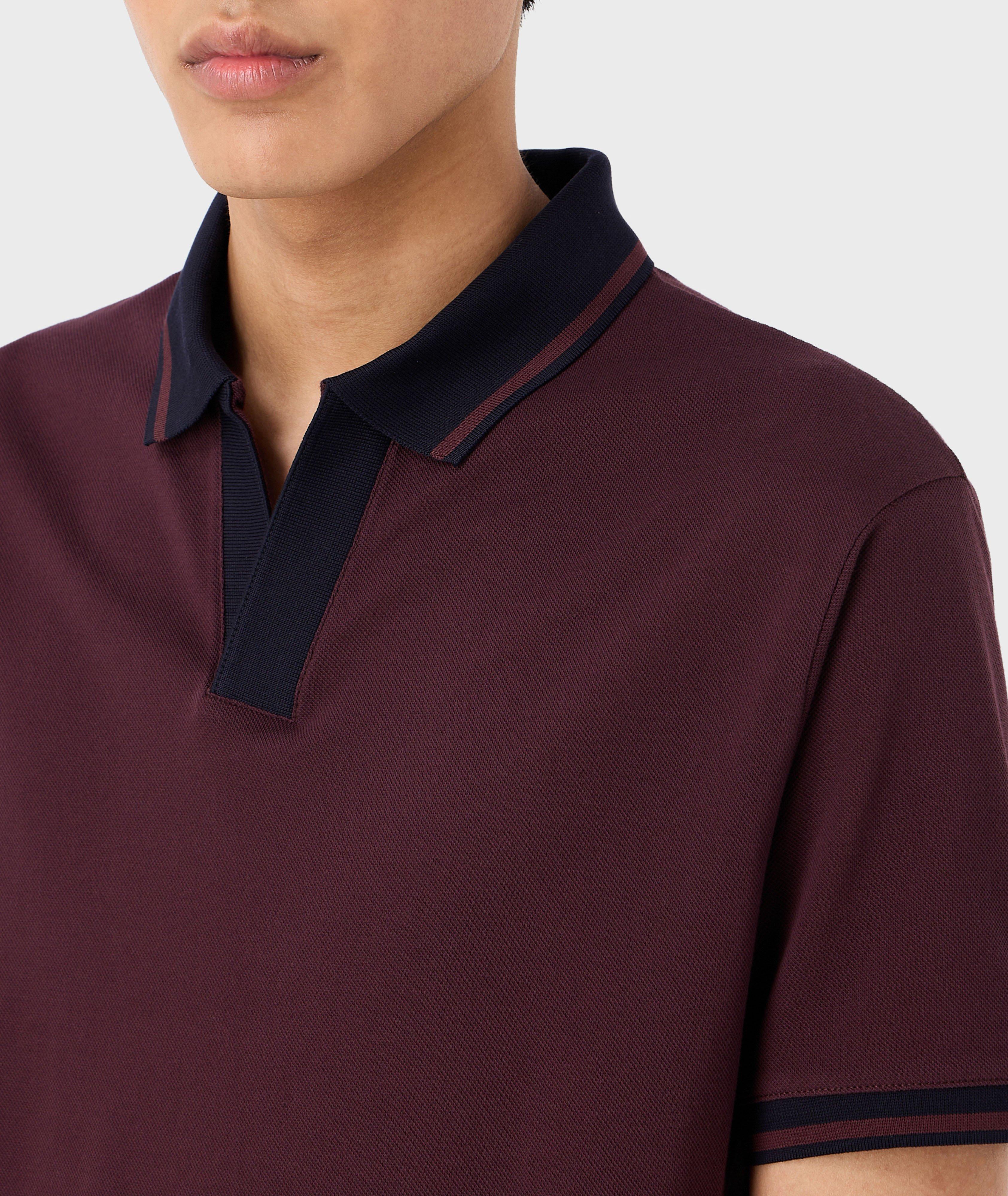 Contrast Trim Cotton Polo image 3