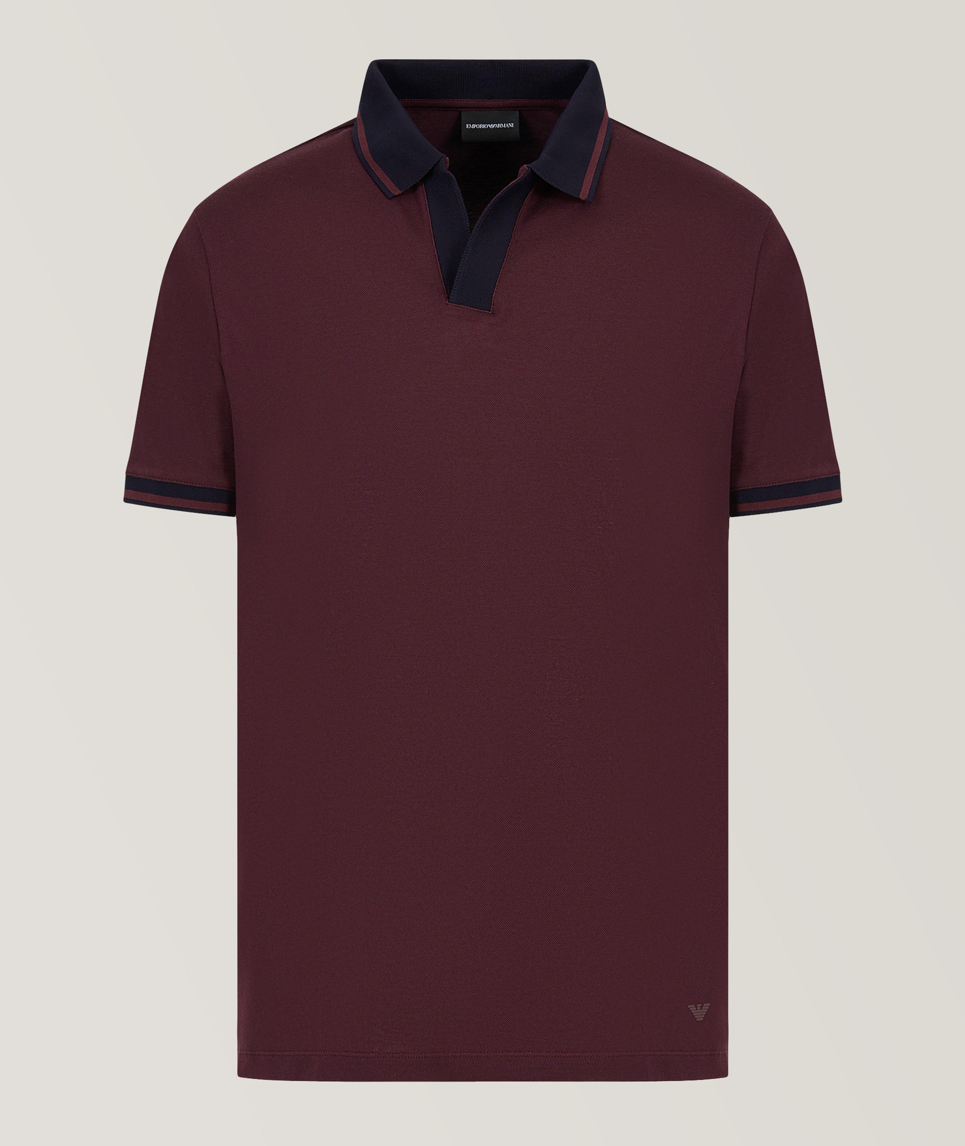 Contrast Trim Cotton Polo image 0