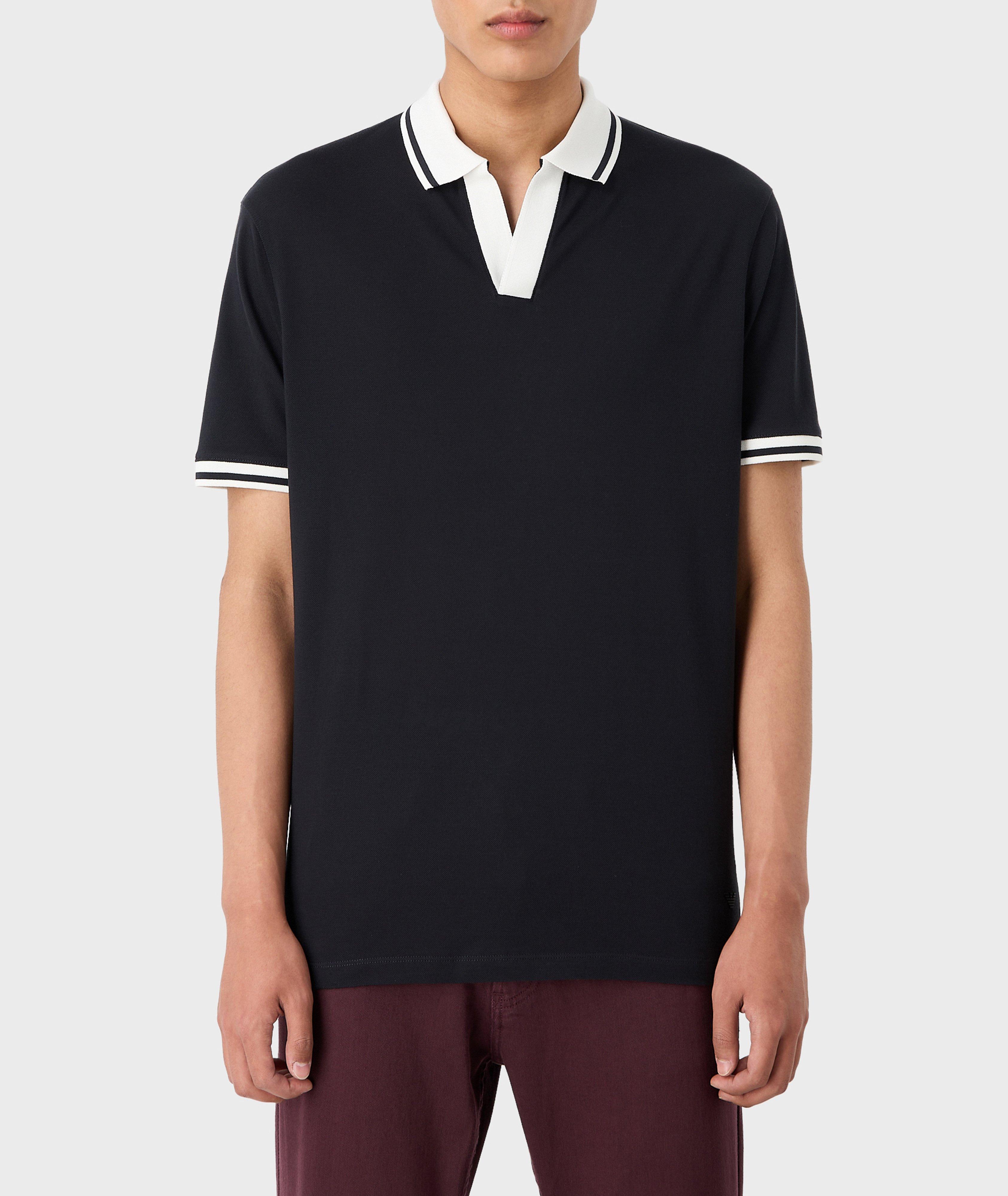 Contrast Trim Cotton Polo image 1