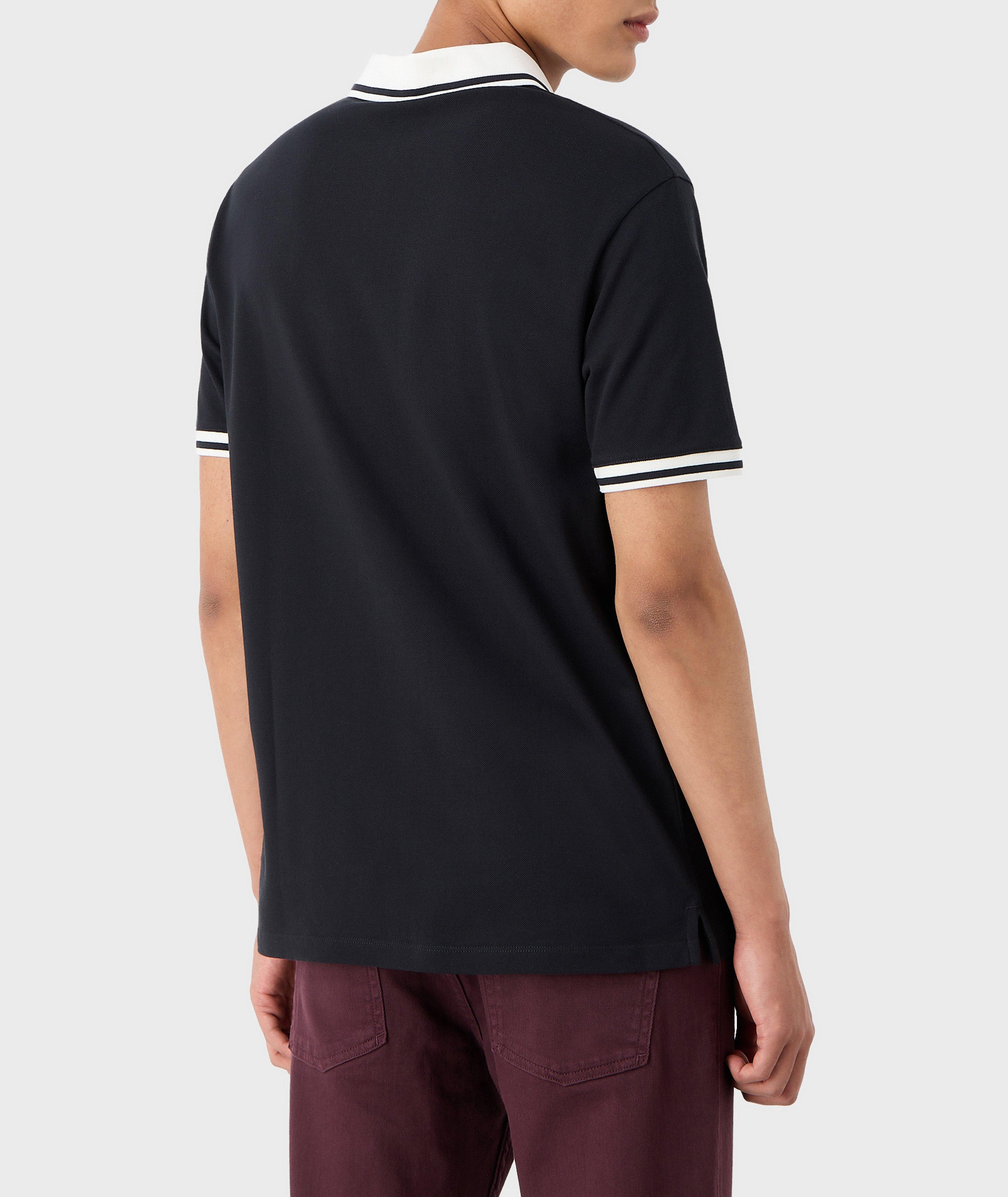 Contrast Trim Cotton Polo image 2