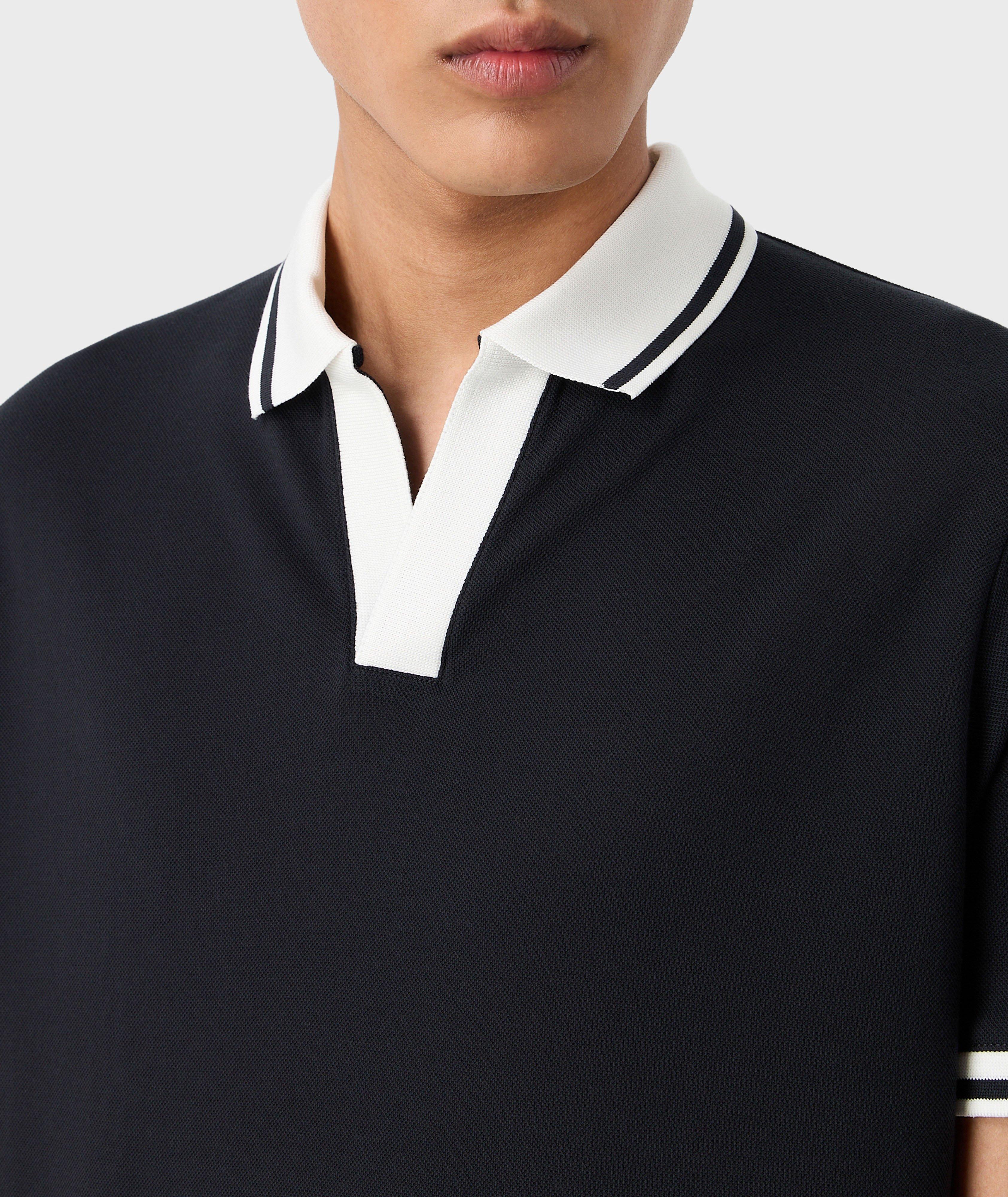 Contrast Trim Cotton Polo image 3