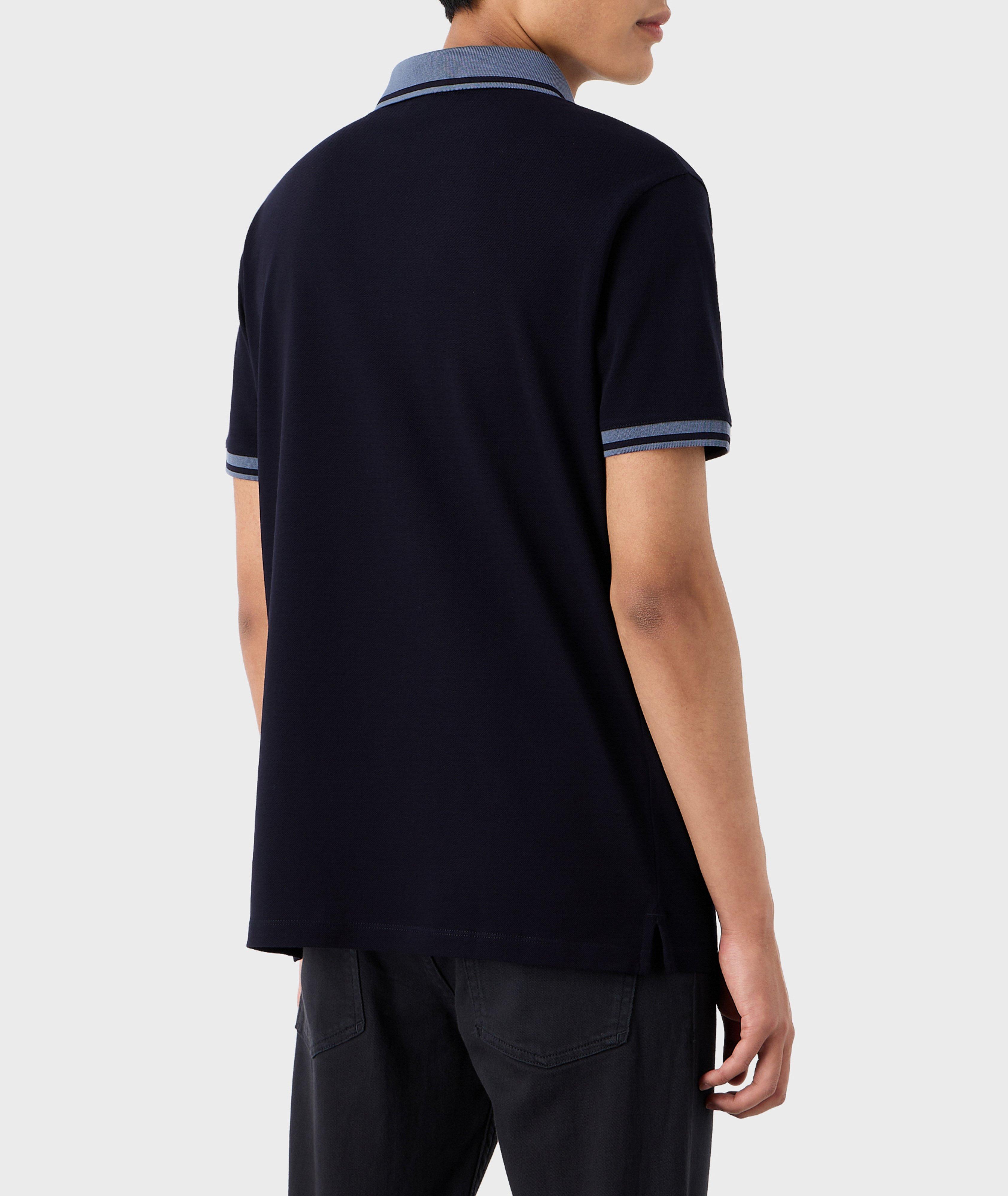 Polo en coton à détails contrastants image 2