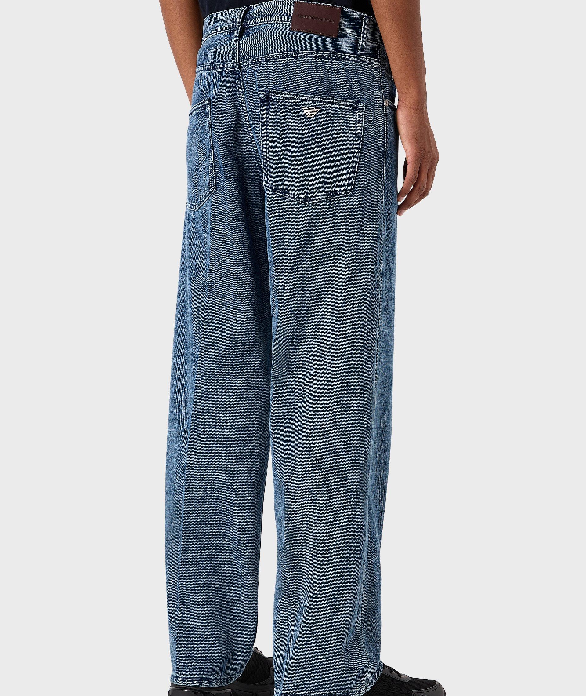 Loose-Fit Medium-Wash Cotton Jeans image 2