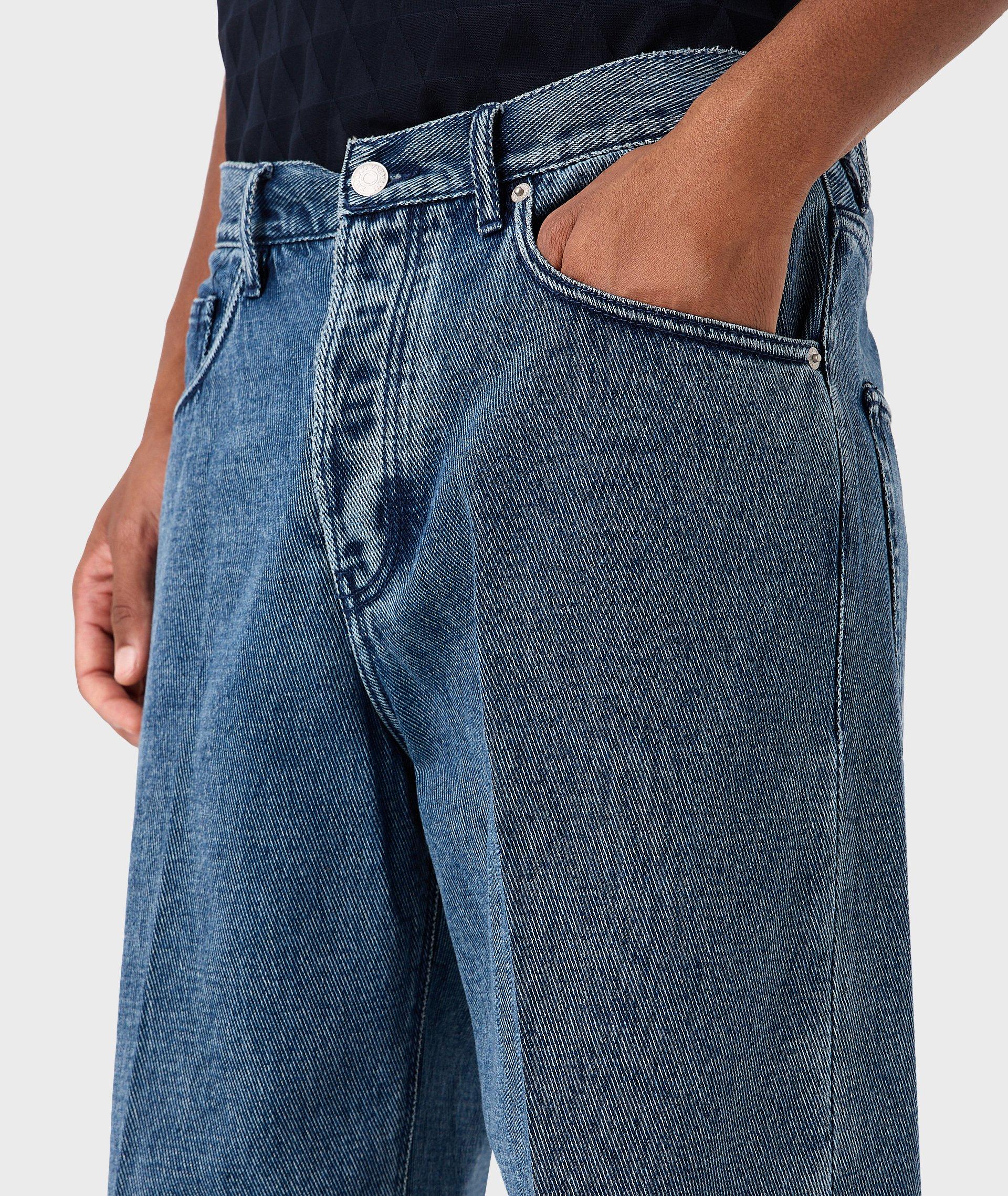 Loose-Fit Medium-Wash Cotton Jeans image 3