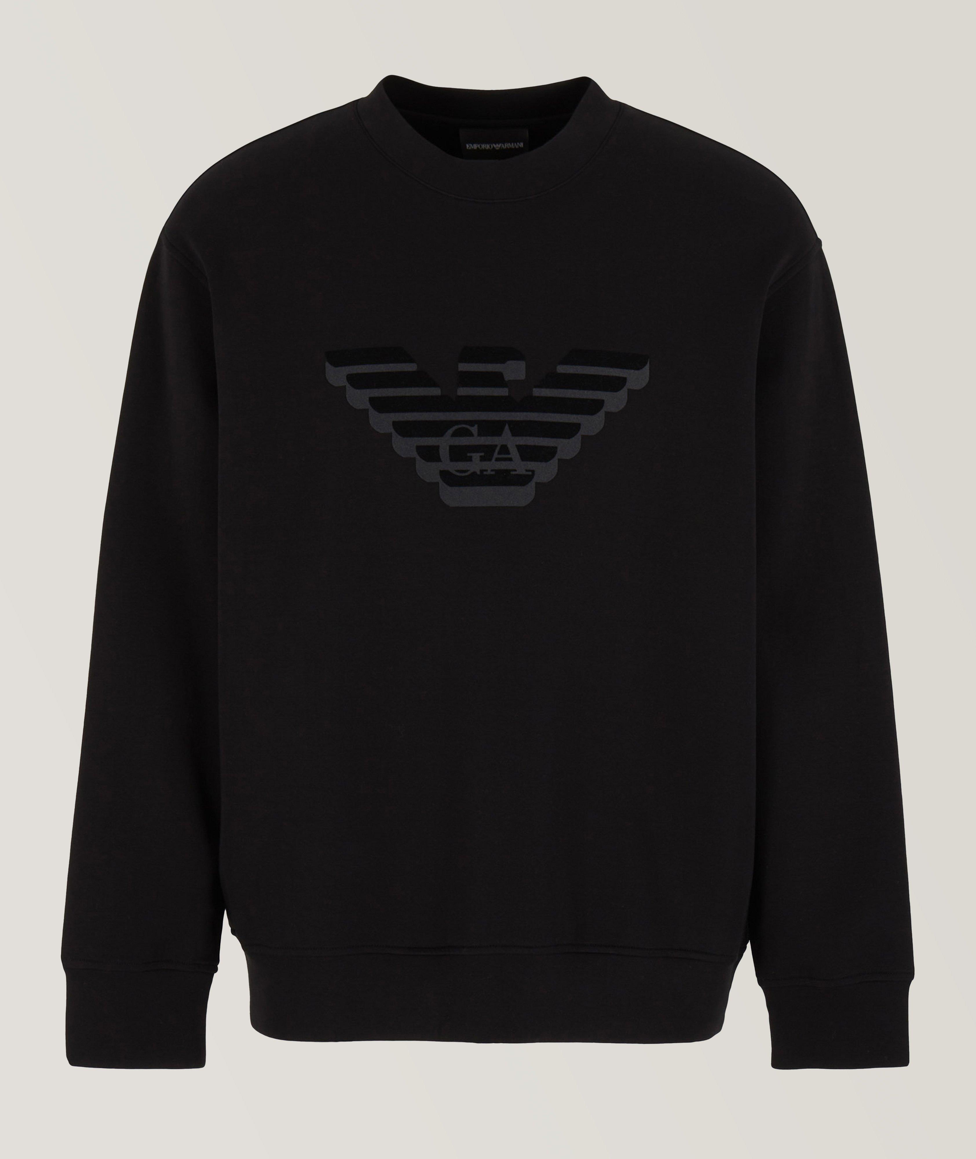 Double Jersey Flocked Logo Sweater image 0