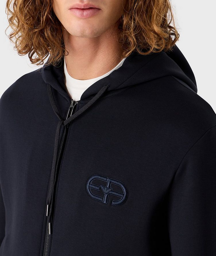 Full-Zip Double Jersey Hooded Sweater image 3