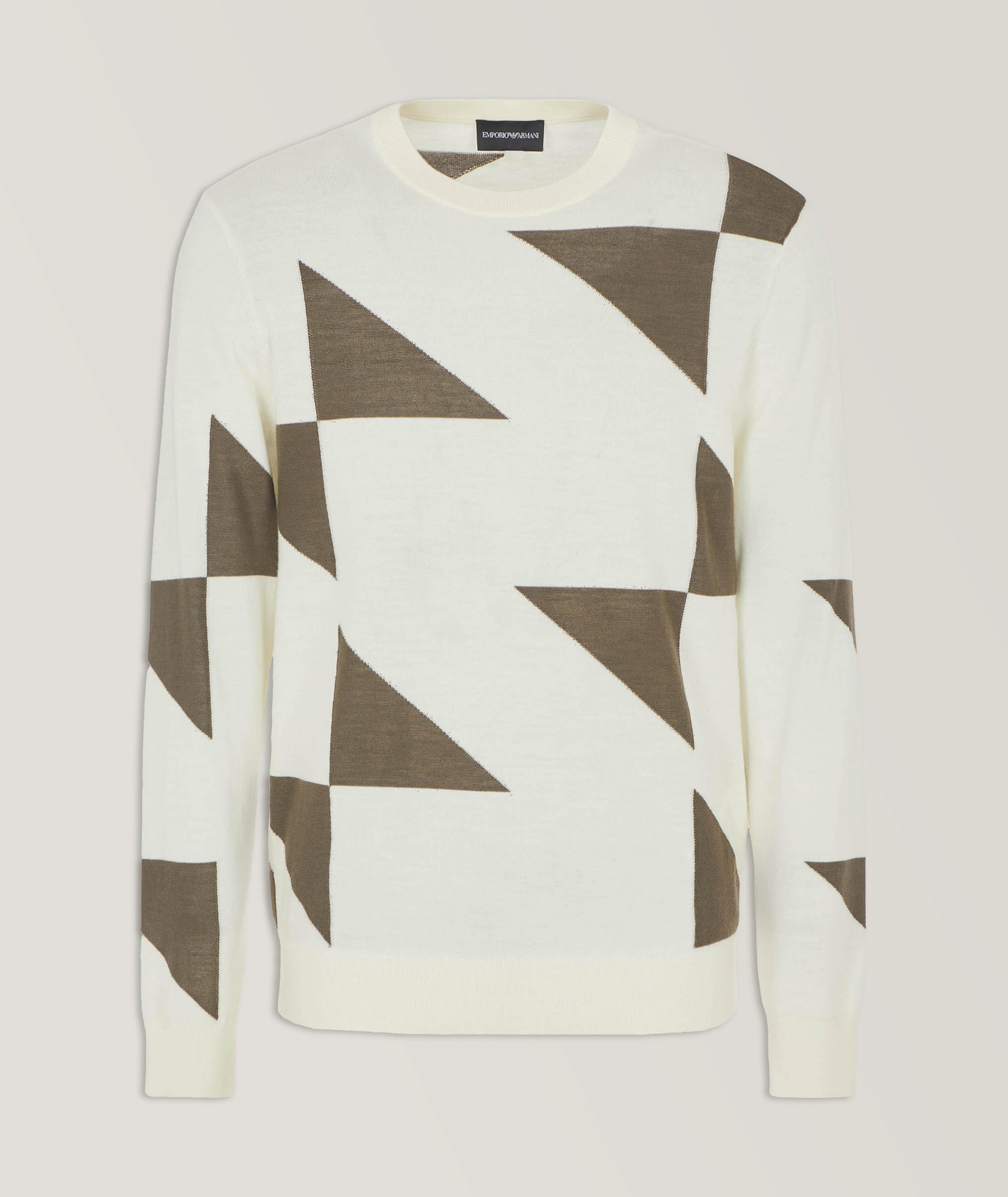 Pull en tricot intarsia de laine vierge image 0