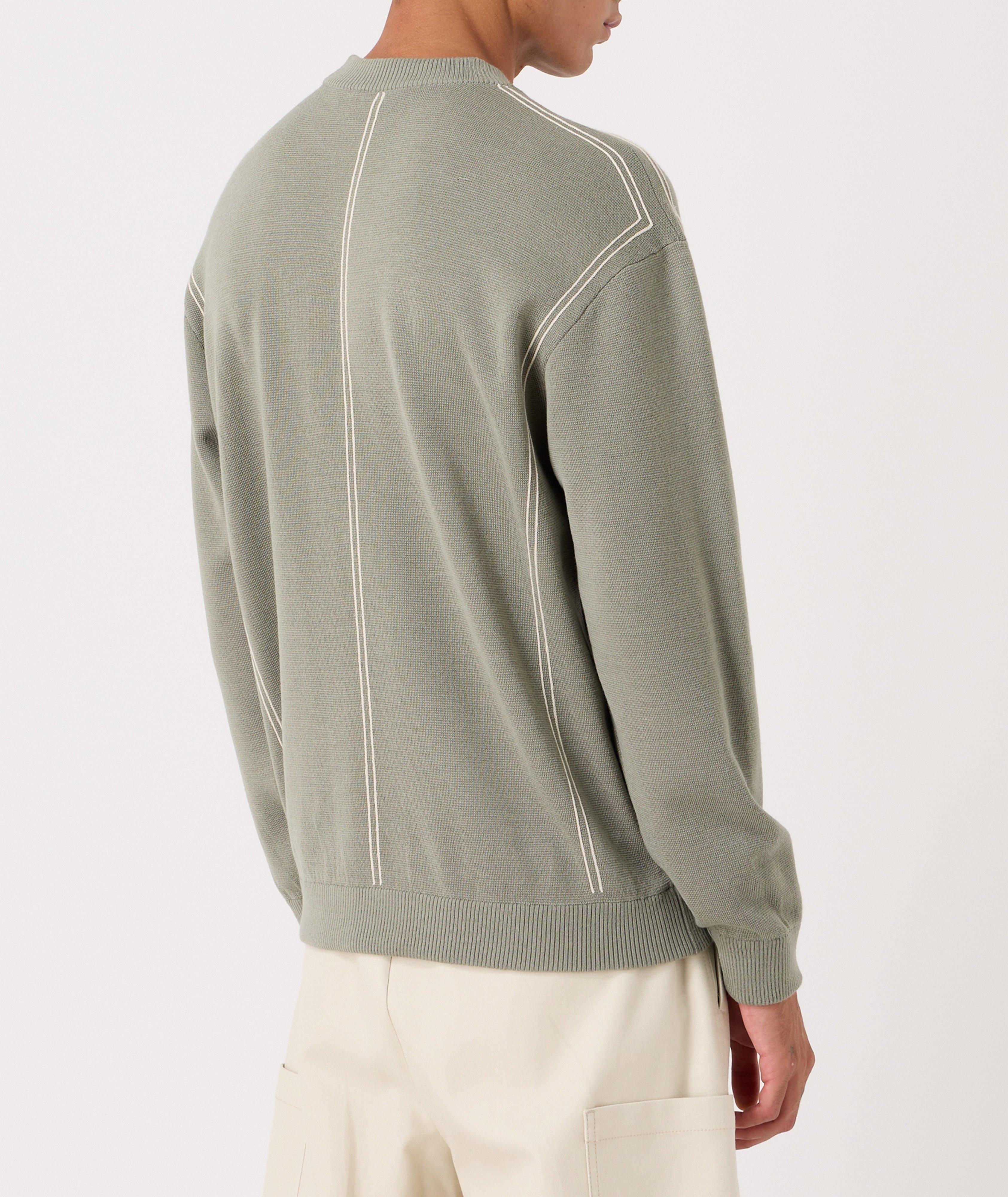 Vertical Stripe Acrylic-Virgin Wool Blend Sweater image 2