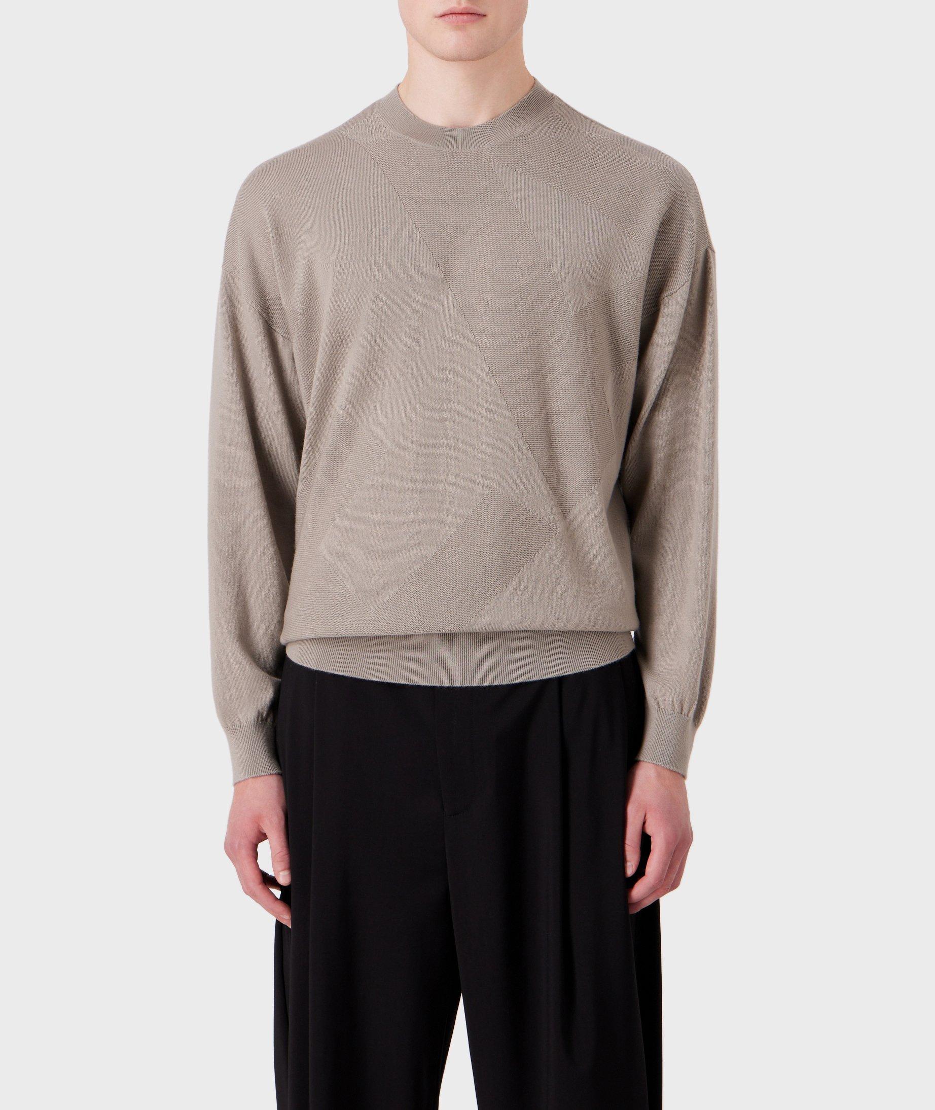 Pull en laine vierge avec logo surdimensionné image 1
