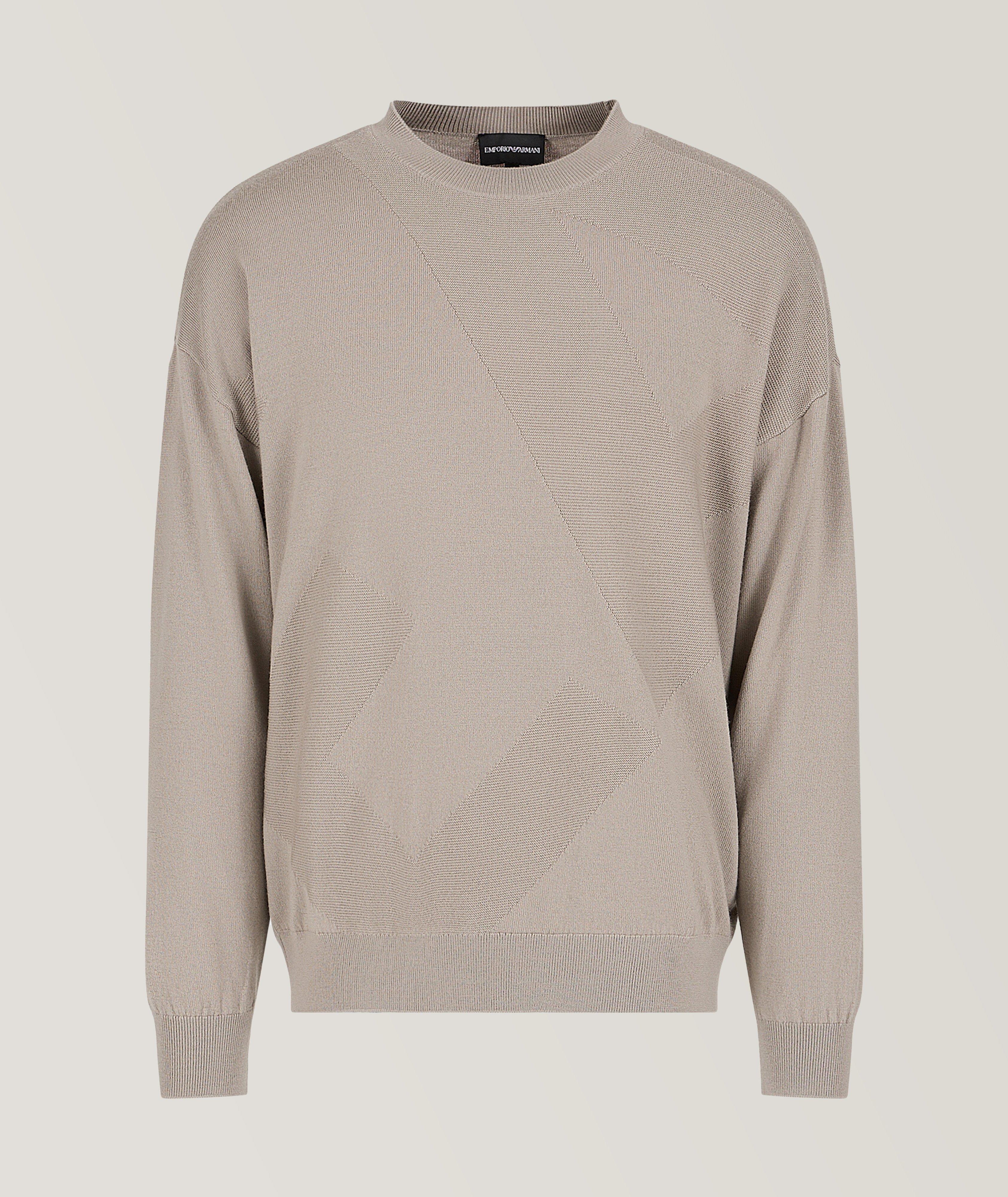 Pull en laine vierge avec logo surdimensionné image 0