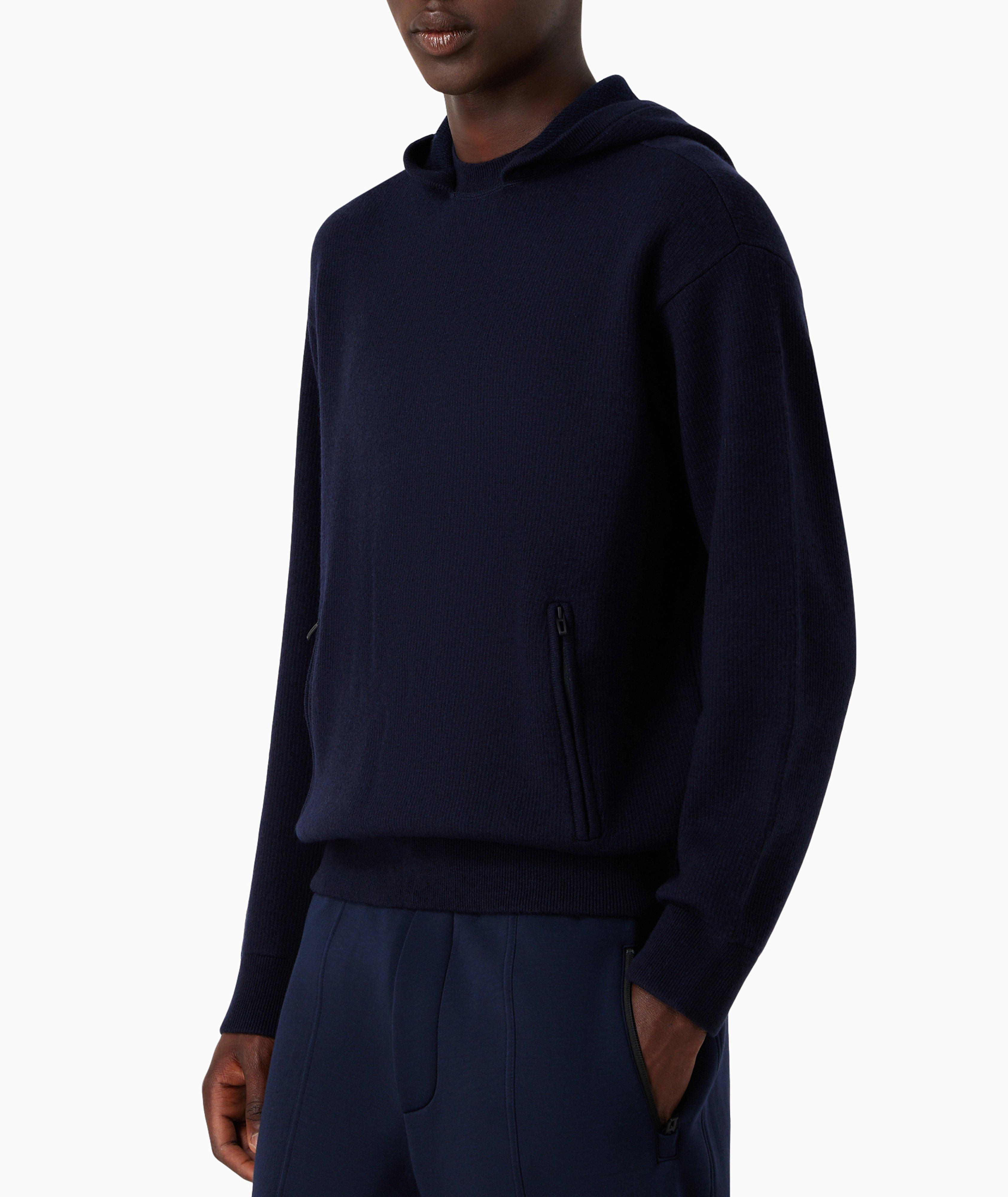 Travel Essentials Wool-Blend Hooded Sweater image 1