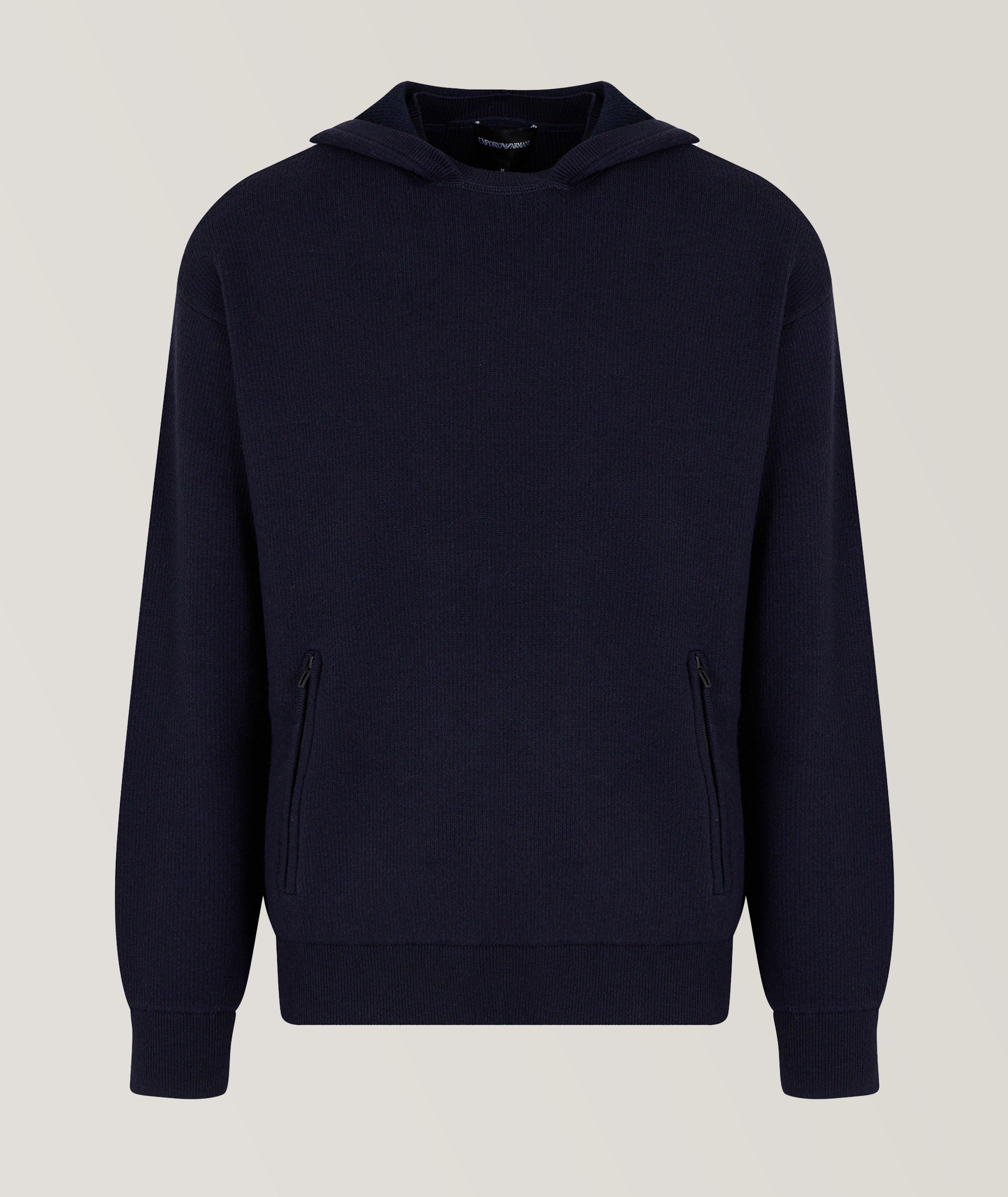 Travel Essentials Wool-Blend Hooded Sweater image 0
