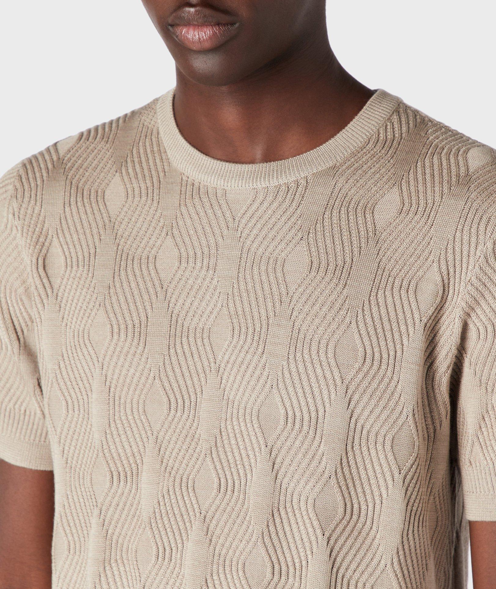 All-Over Wavy Knit Wool-Blend Shirt image 3