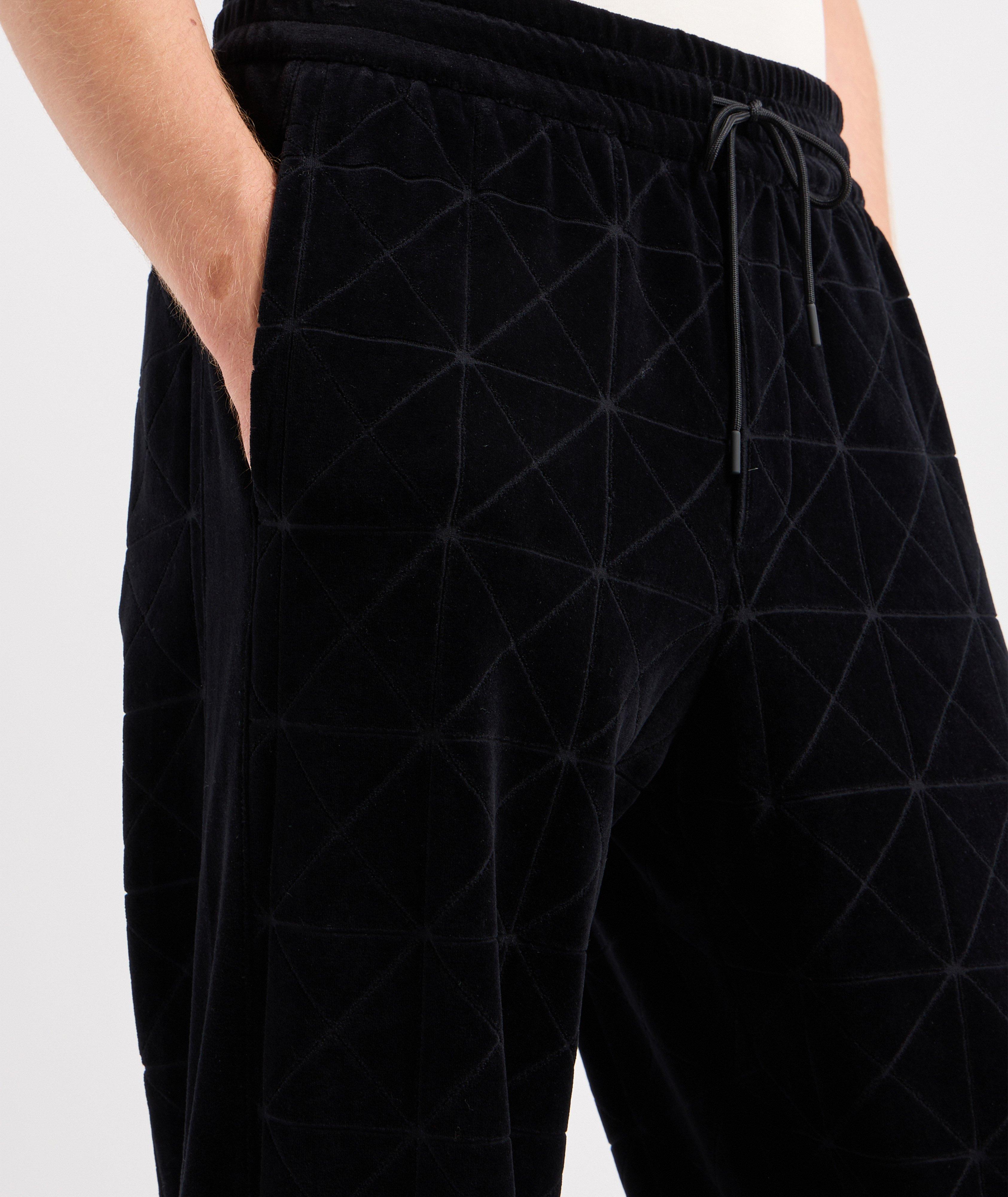 Velvet Cotton-Blend Joggers image 3