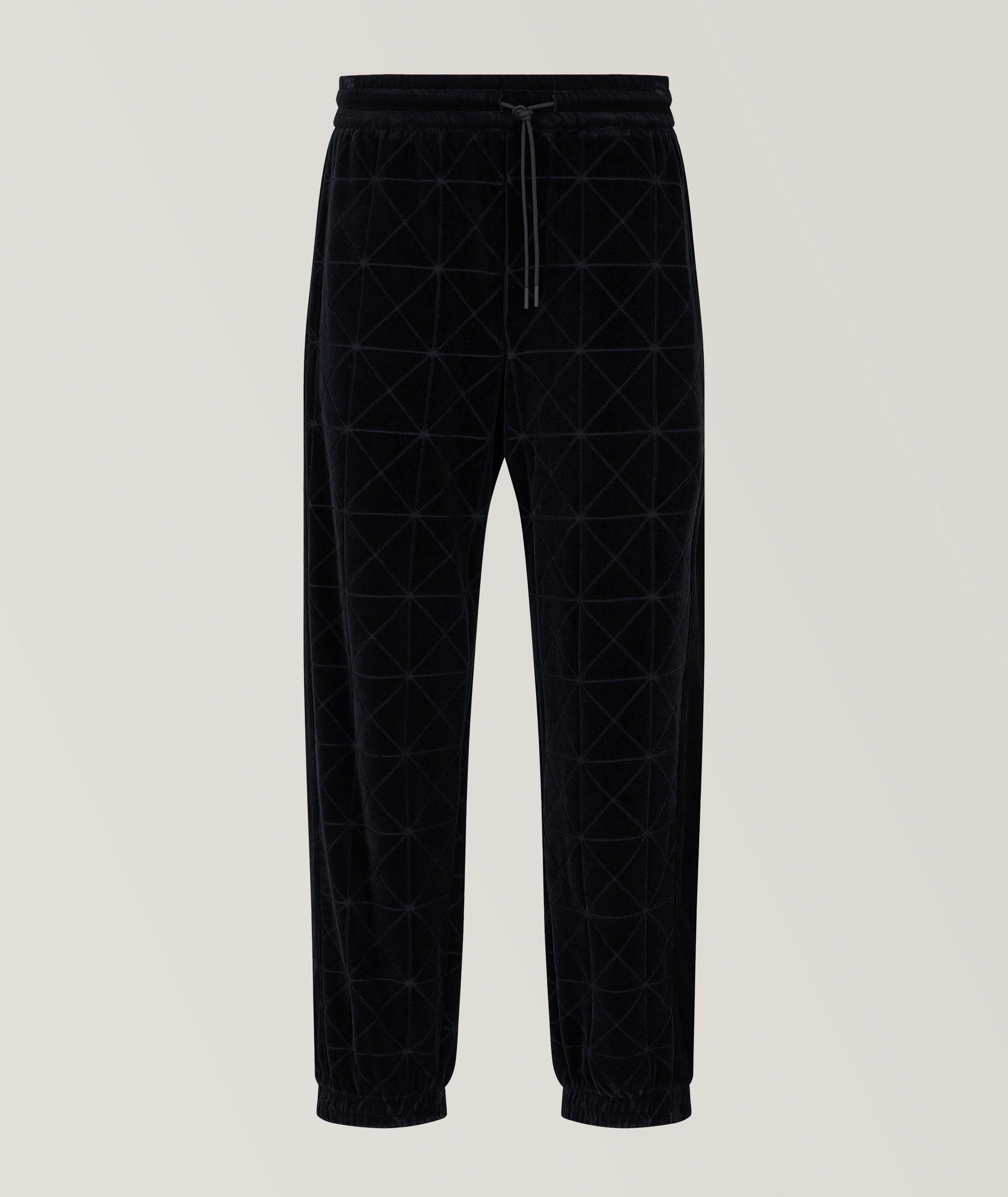 Velvet Cotton-Blend Joggers image 0