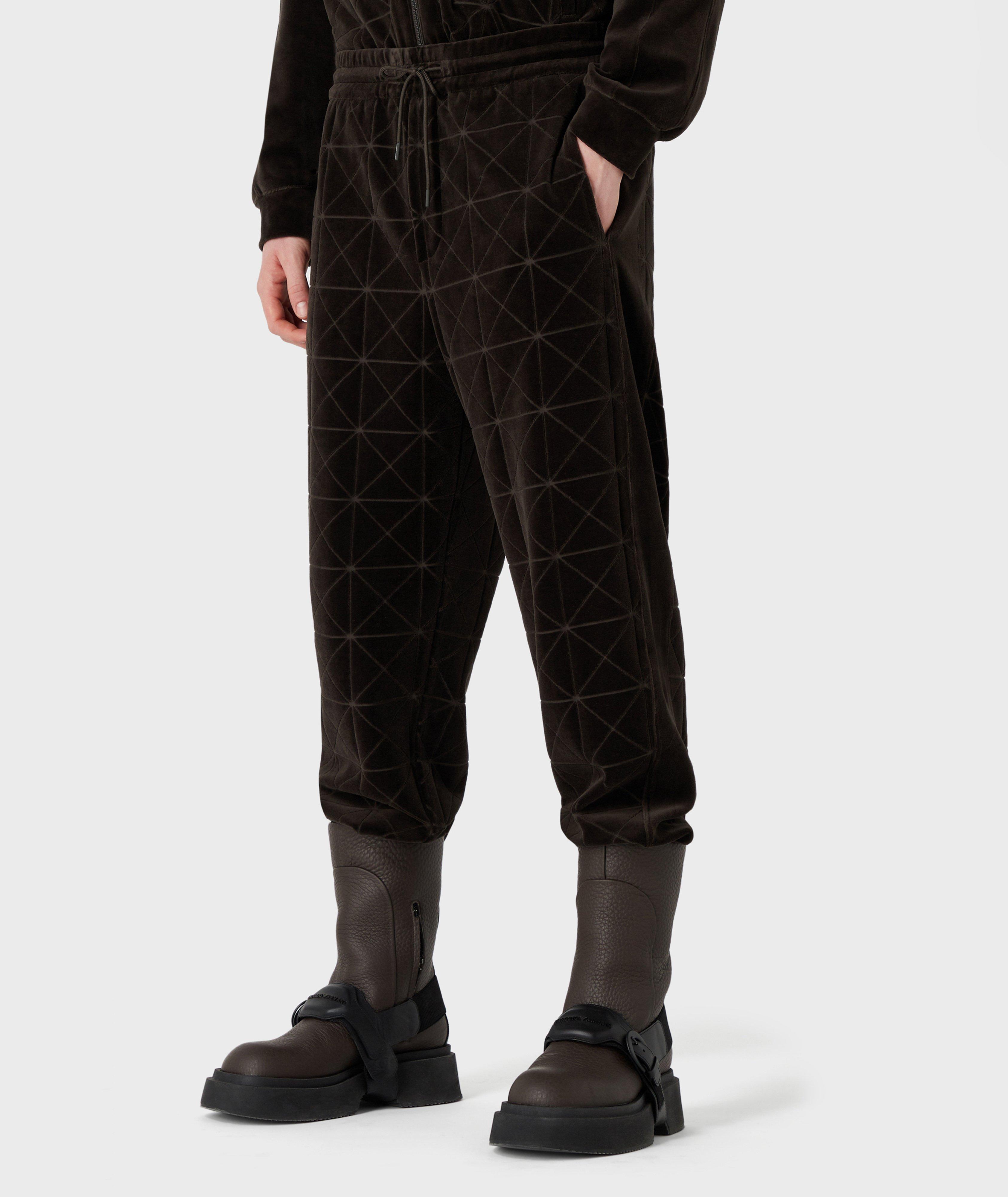 Velvet Cotton-Blend Joggers image 1