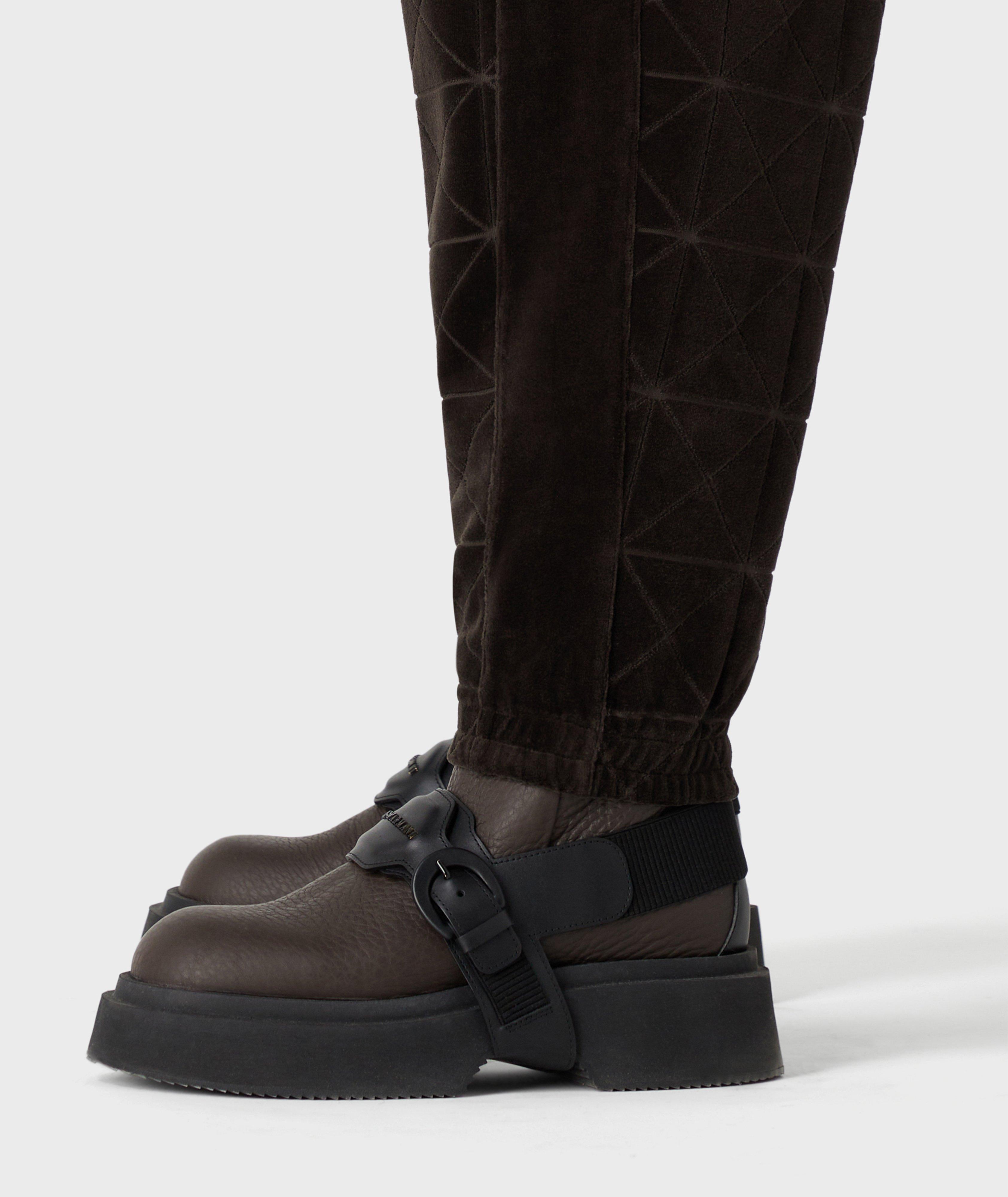 Velvet Cotton-Blend Joggers image 4