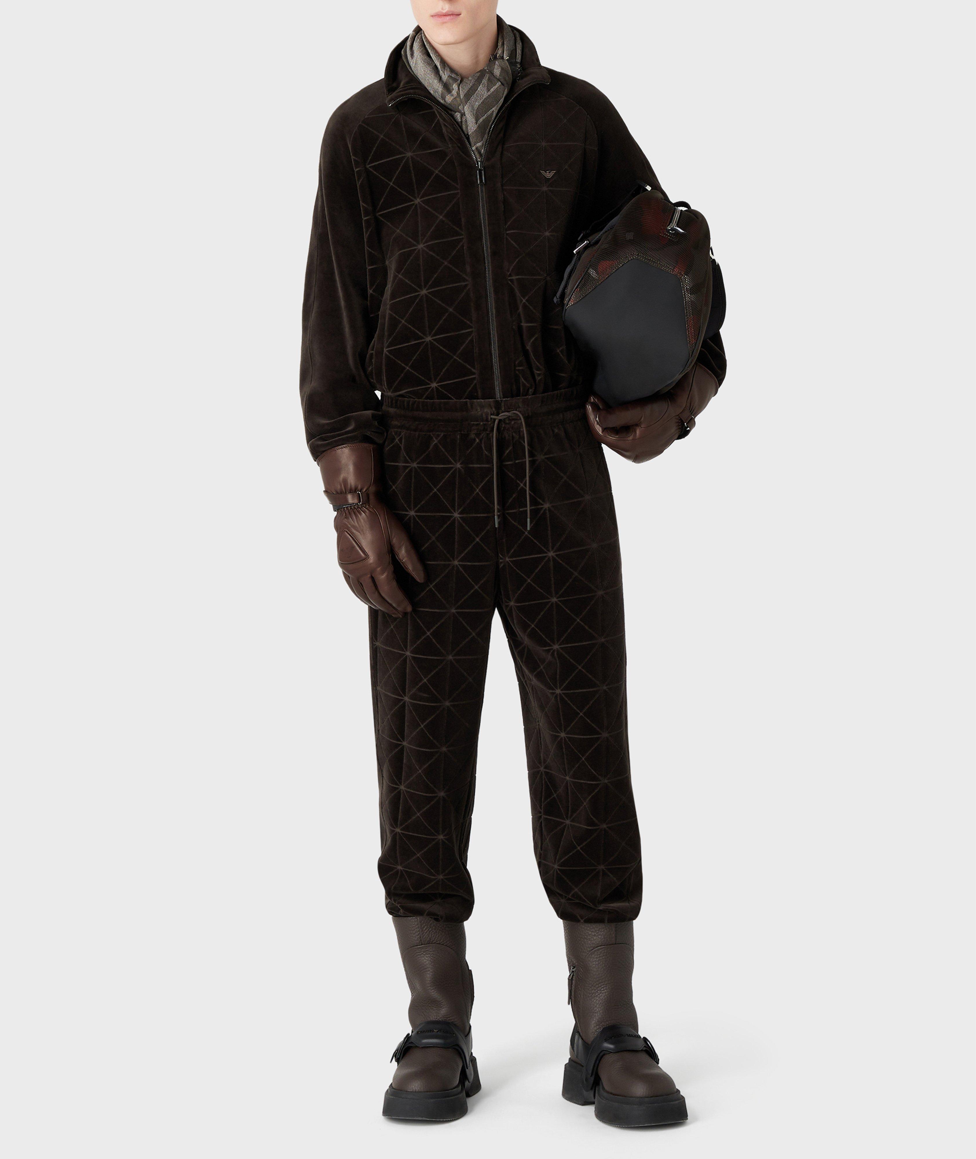 Velvet Cotton-Blend Joggers image 6